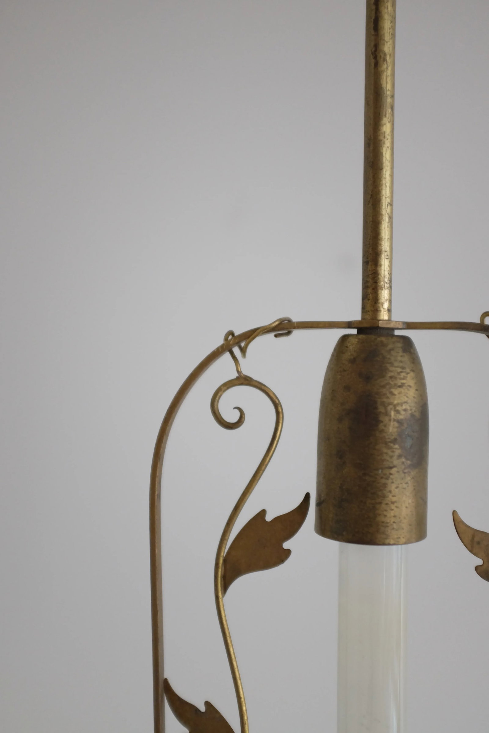 1950s Scandinavian Modern Leaf Decorated Pendant - 6