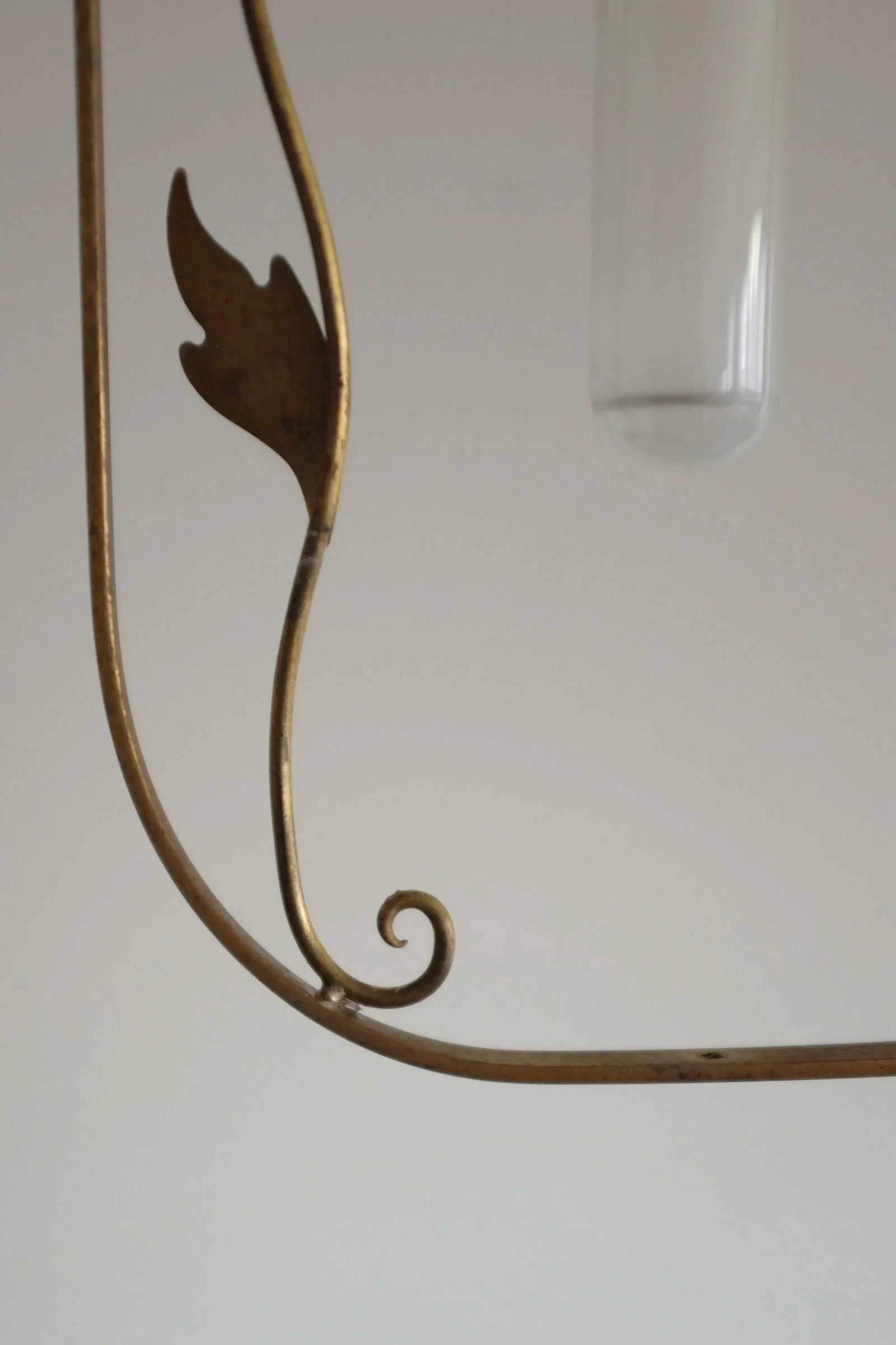 1950s Scandinavian Modern Leaf Decorated Pendant - 8