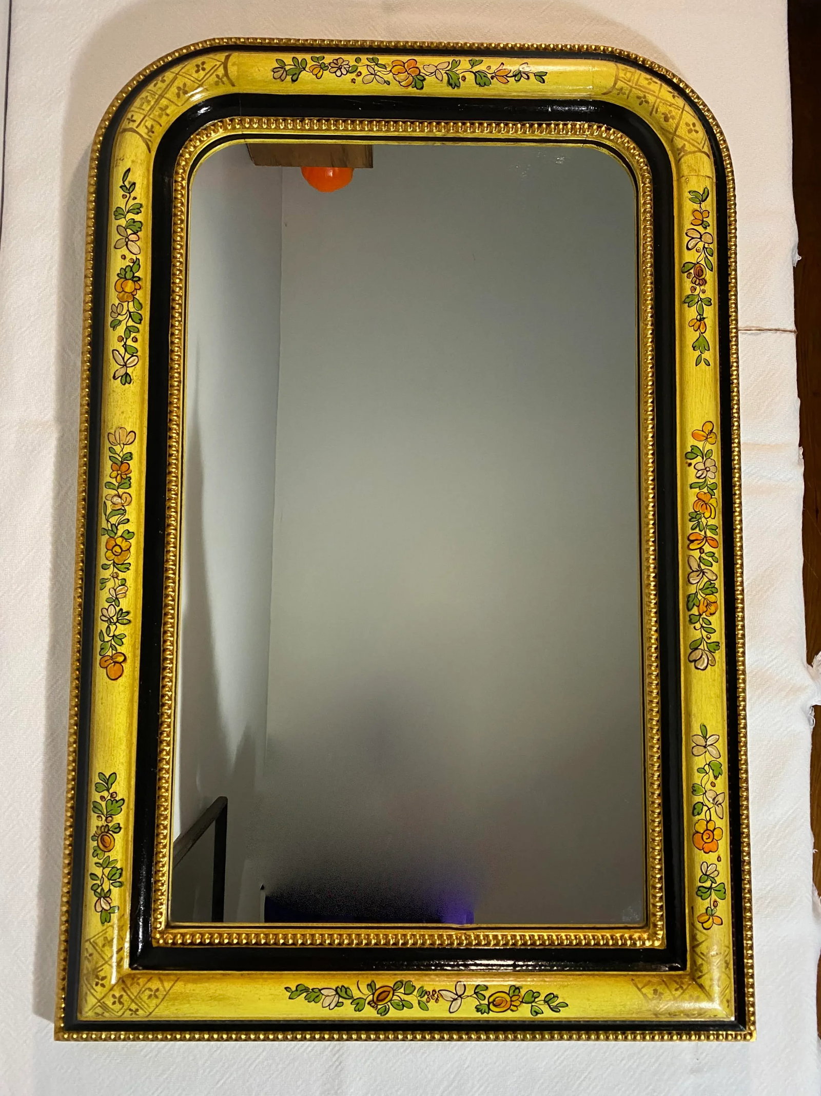 Vintage 1960's LaBarge Hand Painted Mirror - 11