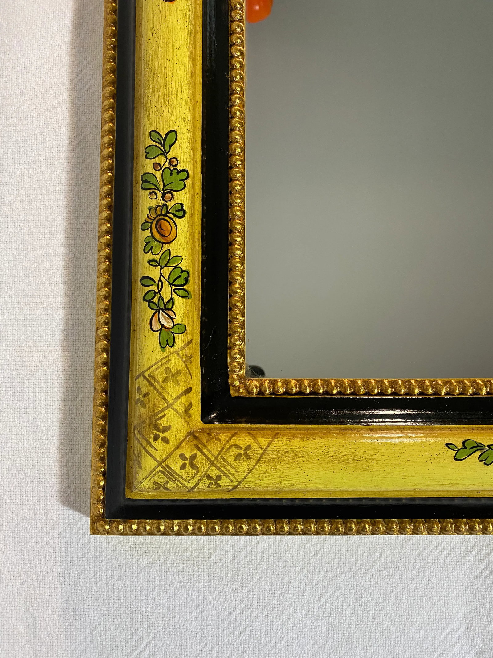 Vintage 1960's LaBarge Hand Painted Mirror - 3