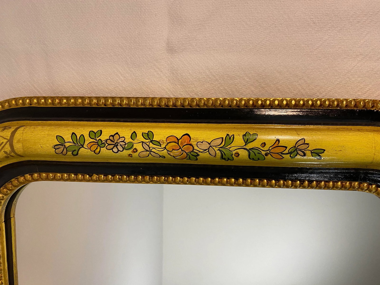 Vintage 1960's LaBarge Hand Painted Mirror - 4