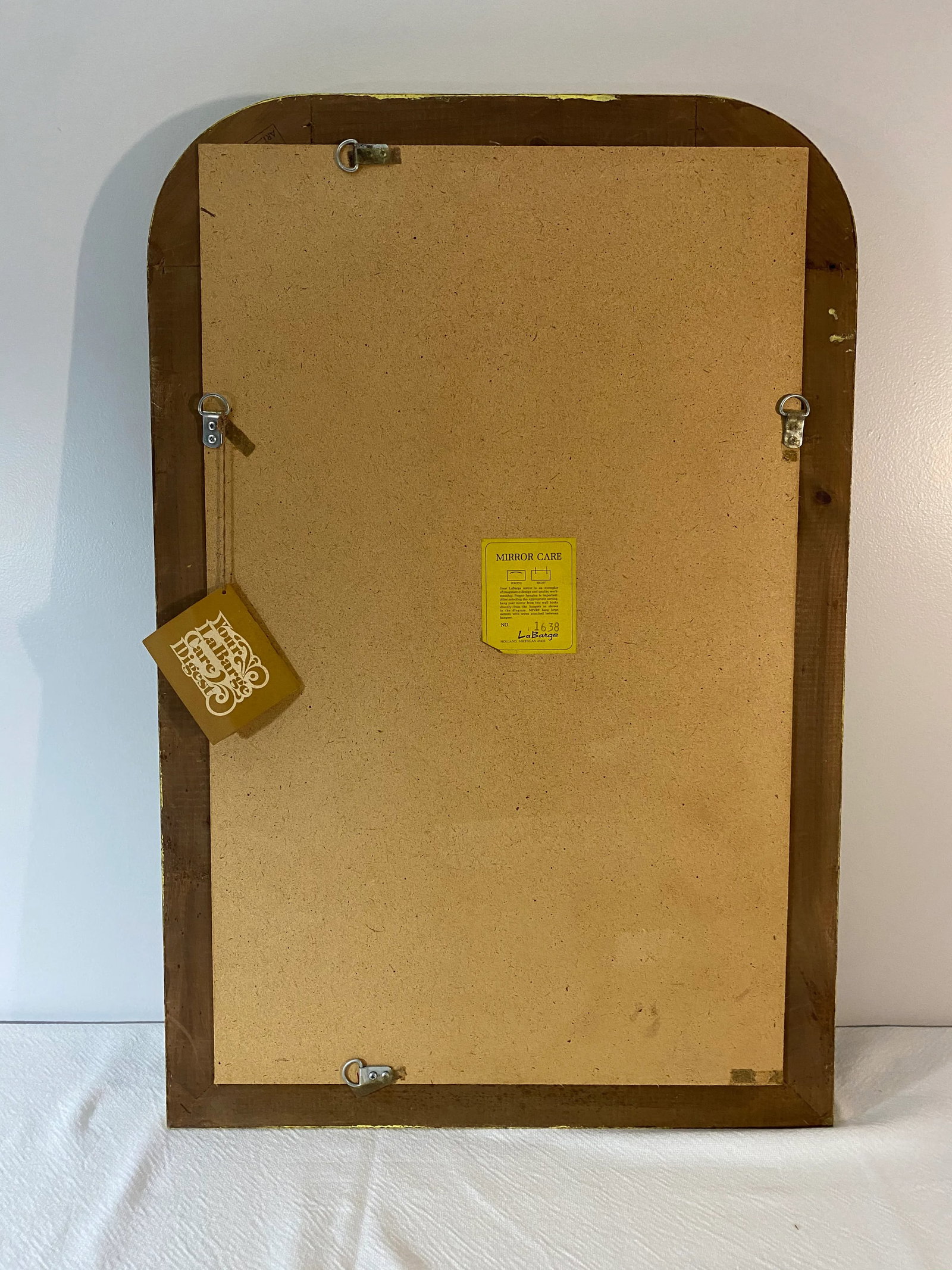Vintage 1960's LaBarge Hand Painted Mirror - 8
