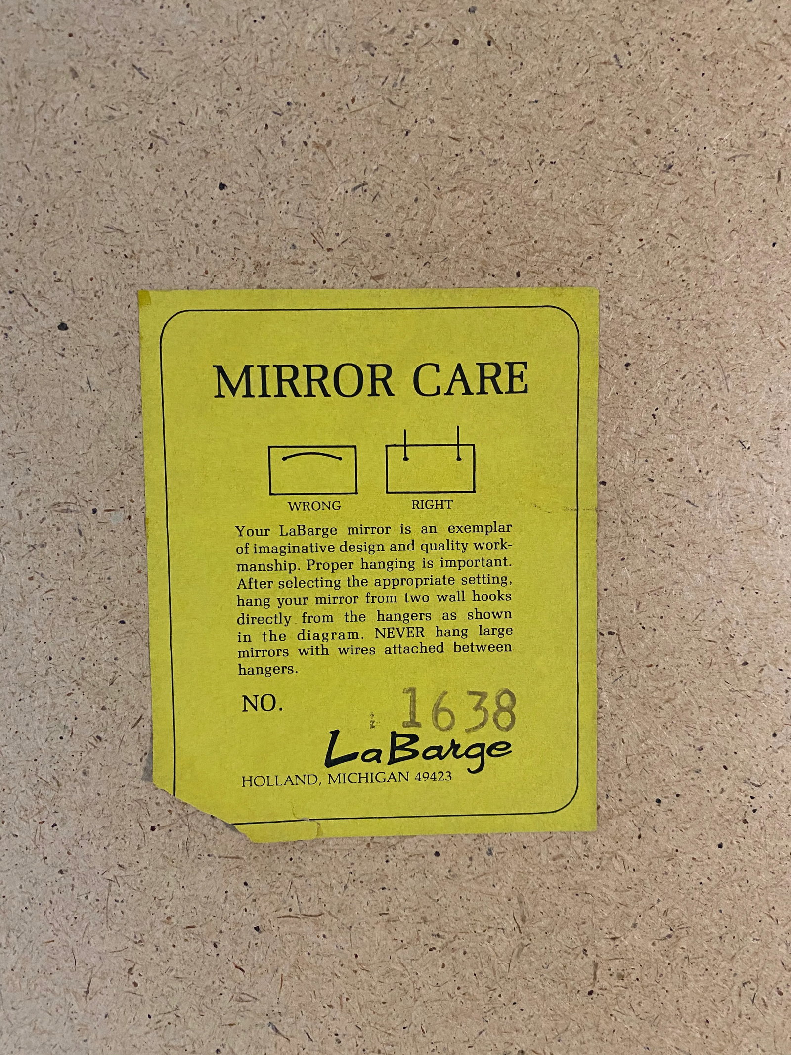 Vintage 1960's LaBarge Hand Painted Mirror - 9