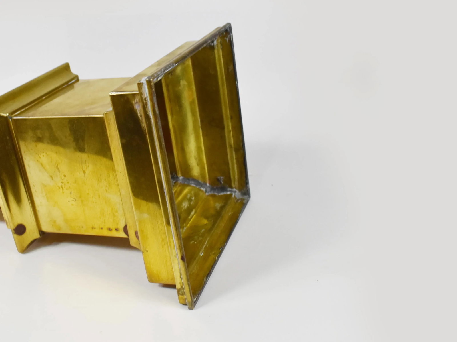 Vintage Hollywood Regency Modern Tall Brass Obelisk - 9