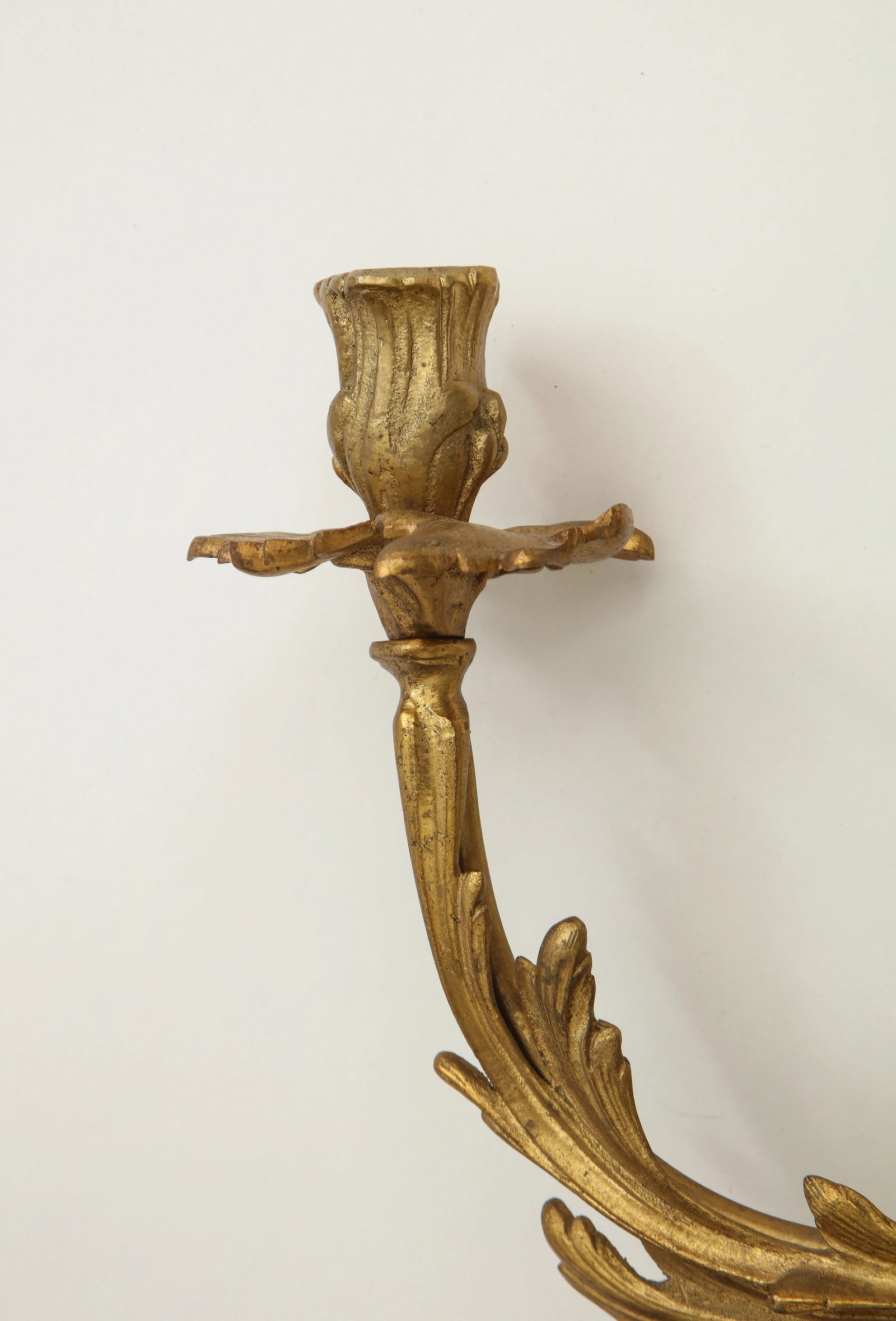 Louis XV Style Gilt Bronze Wall Lights - a Pair - 4