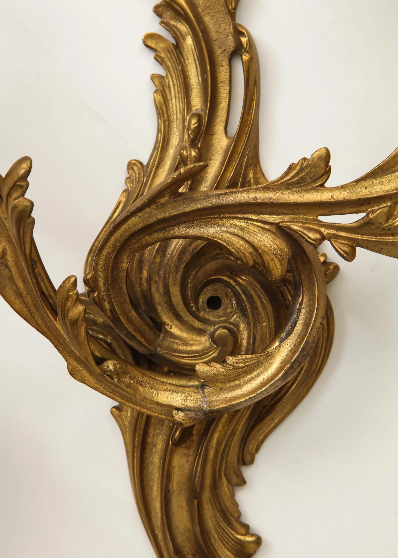 Louis XV Style Gilt Bronze Wall Lights - a Pair - 5