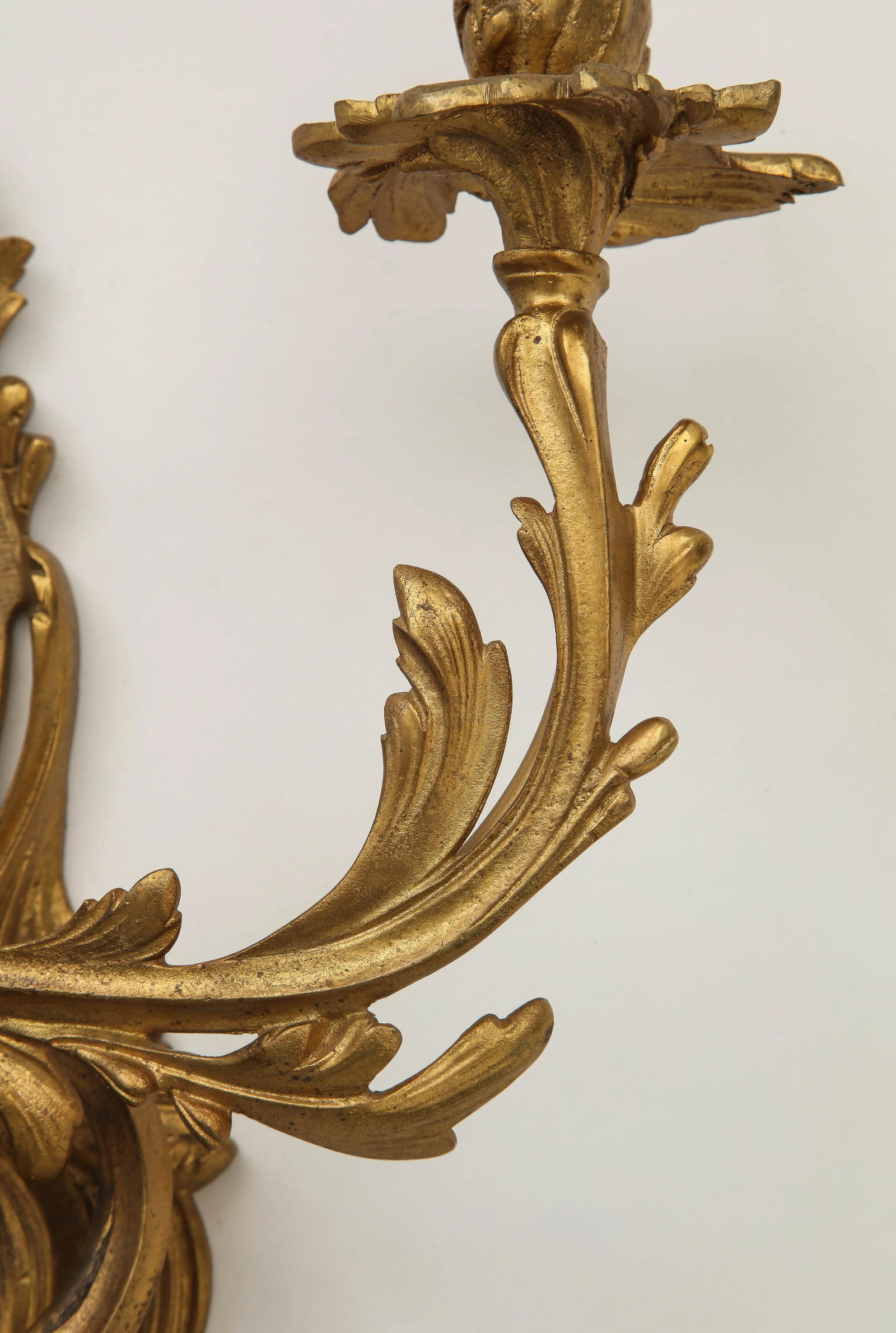 Louis XV Style Gilt Bronze Wall Lights - a Pair - 6