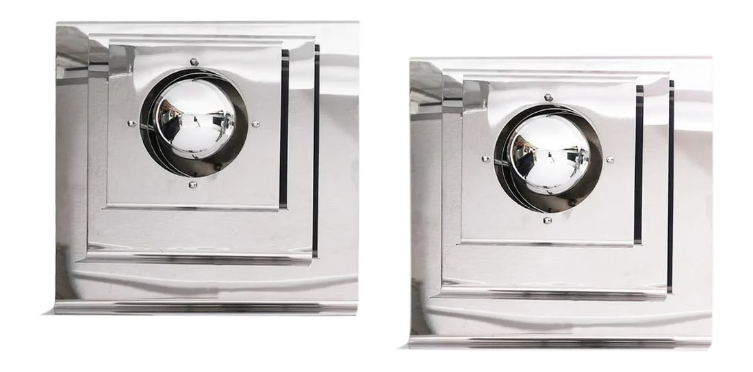 1970's Chrome Plated Gaetano Sciolari Wall Sconces: Whimsical 1970's Chrome Plated Gaetano Sciolari Wall Sconces sold as found in vintage condition rewired and ready to go. Condition: Alterations: Original Condition Unaltered Imperfections: Some