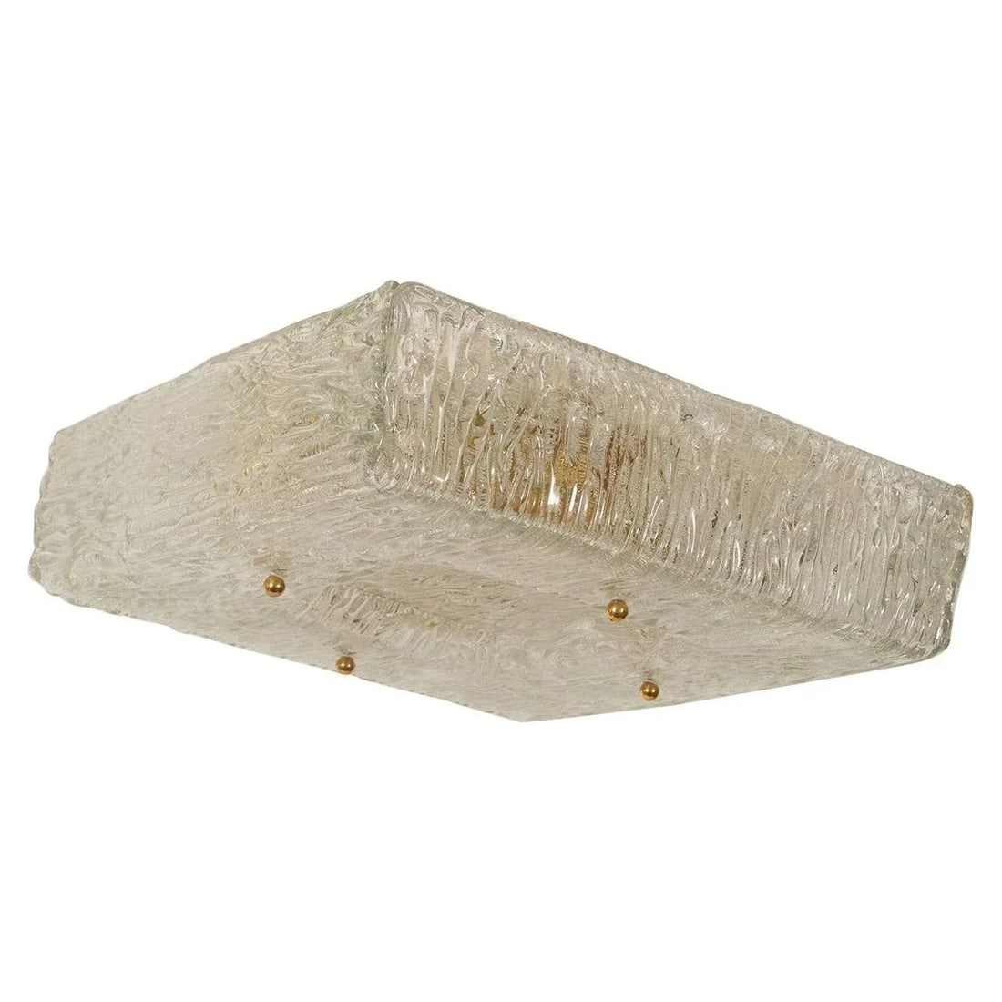 Square Molded Glass Flush Mount - 10