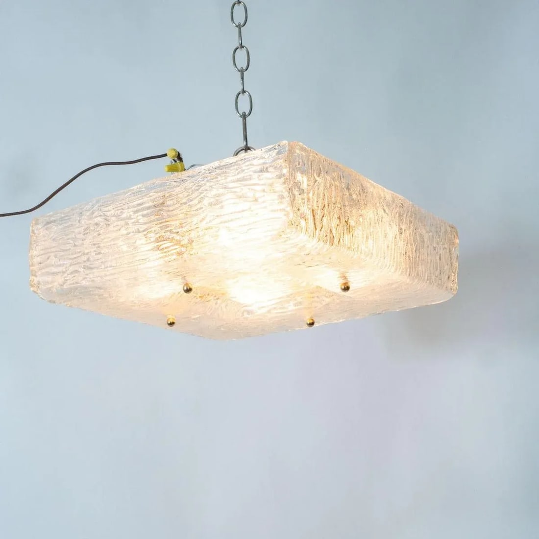 Square Molded Glass Flush Mount - 3