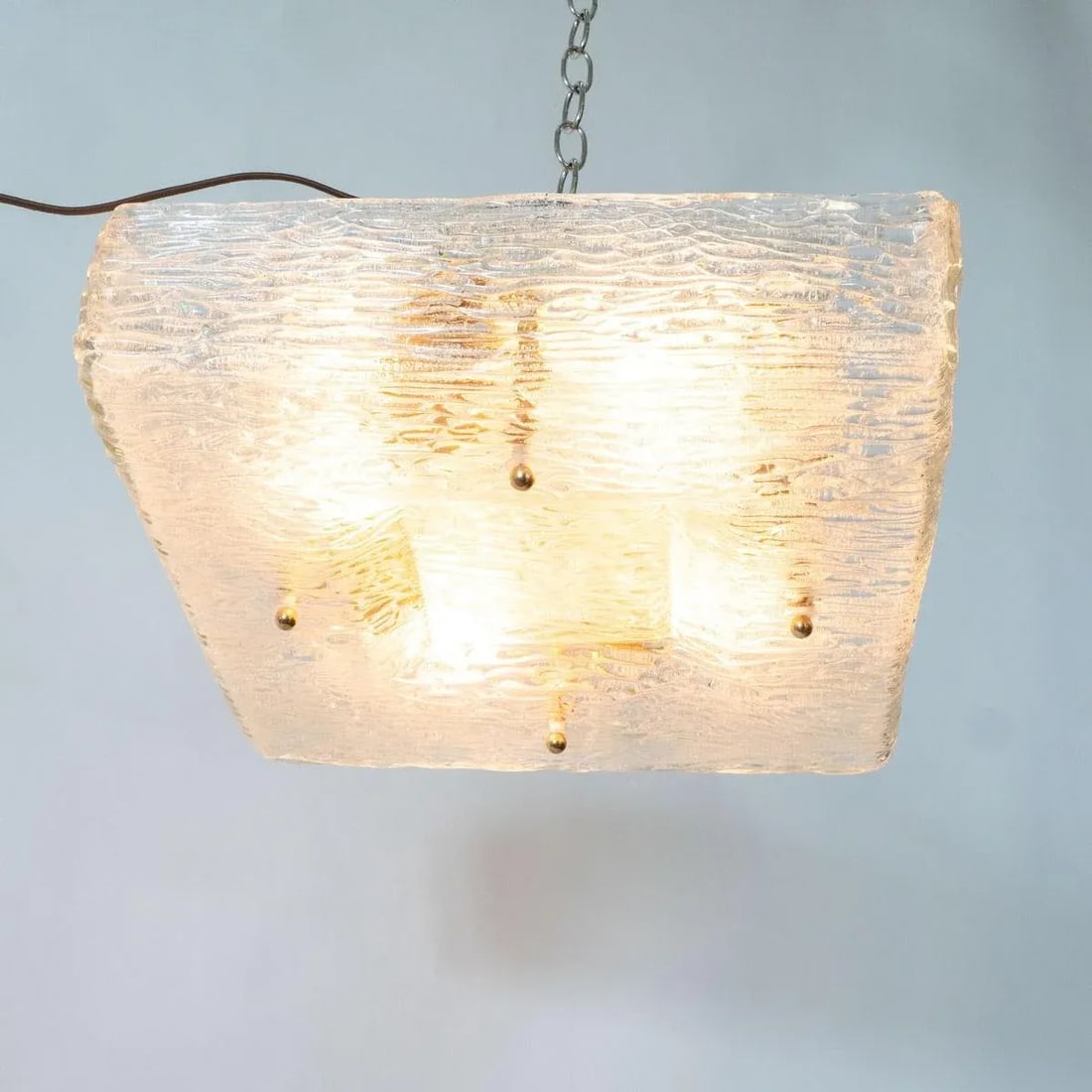 Square Molded Glass Flush Mount - 5