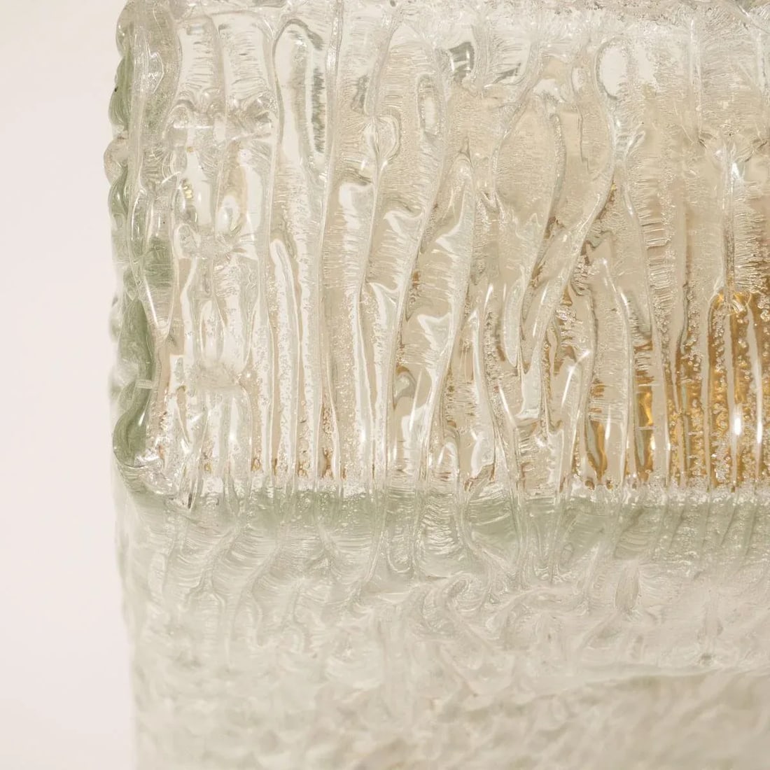 Square Molded Glass Flush Mount - 6