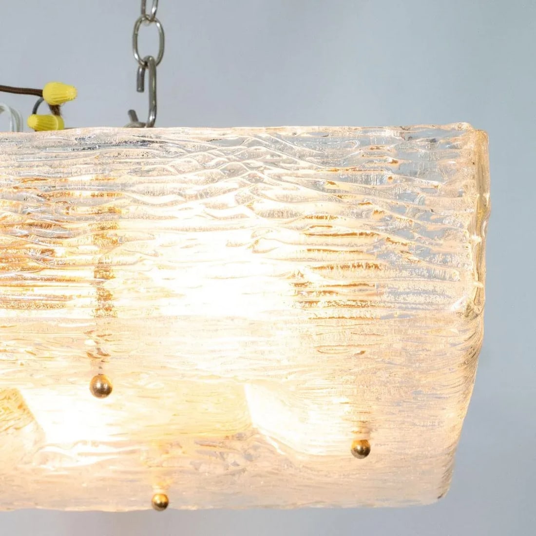 Square Molded Glass Flush Mount - 7