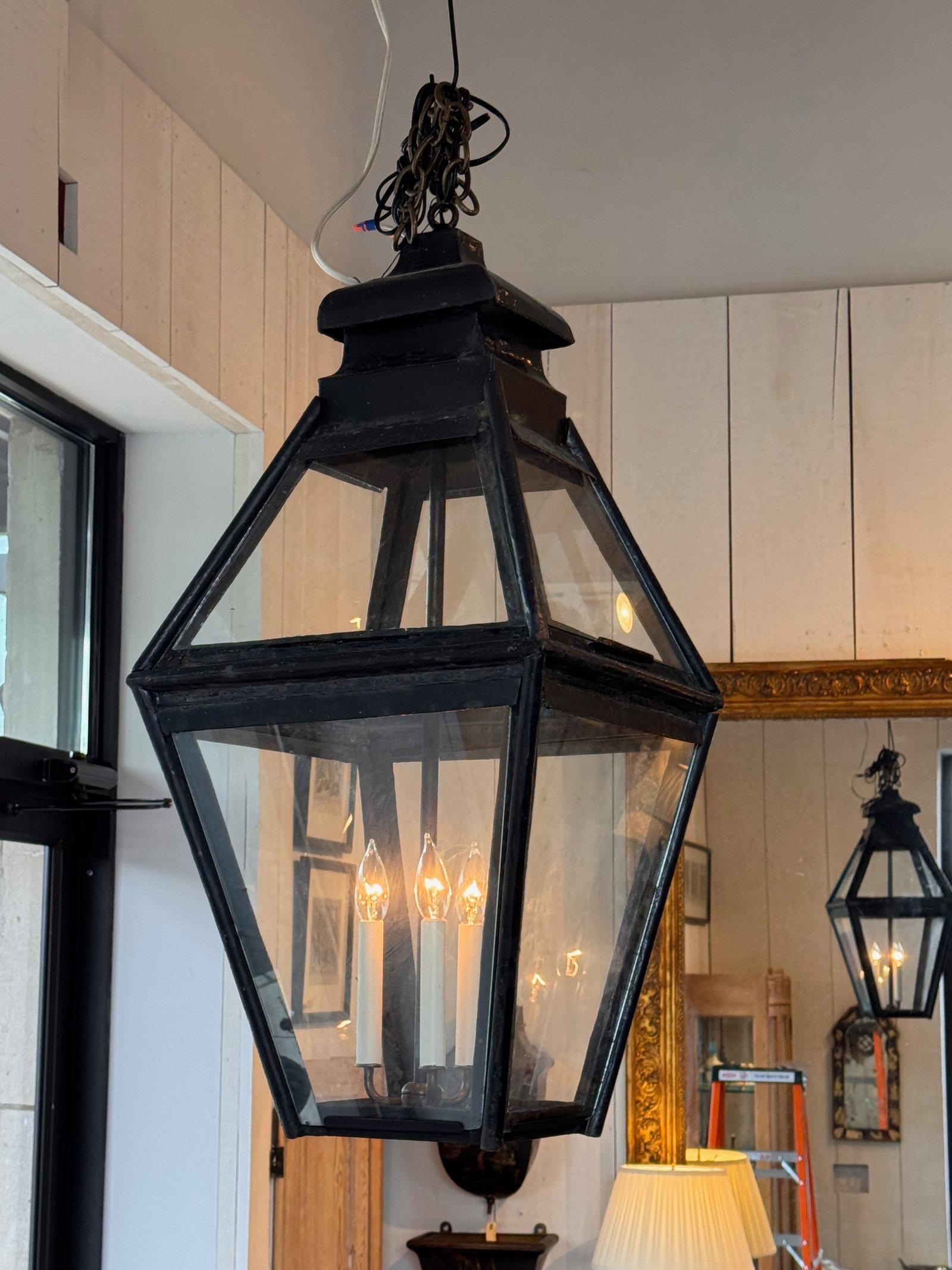 Antique Converted Hanging Lantern - 3