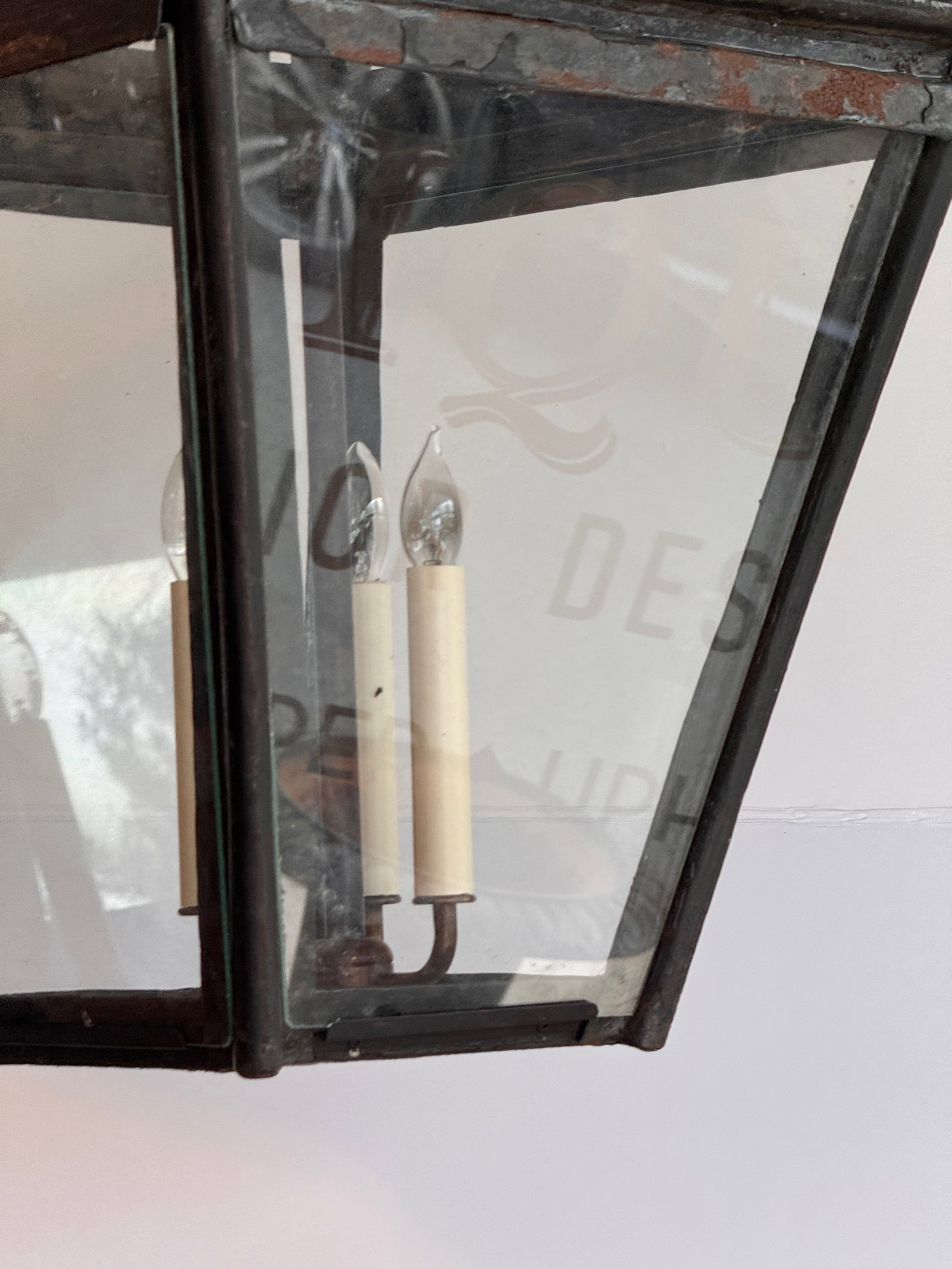 Antique Converted Hanging Lantern - 4