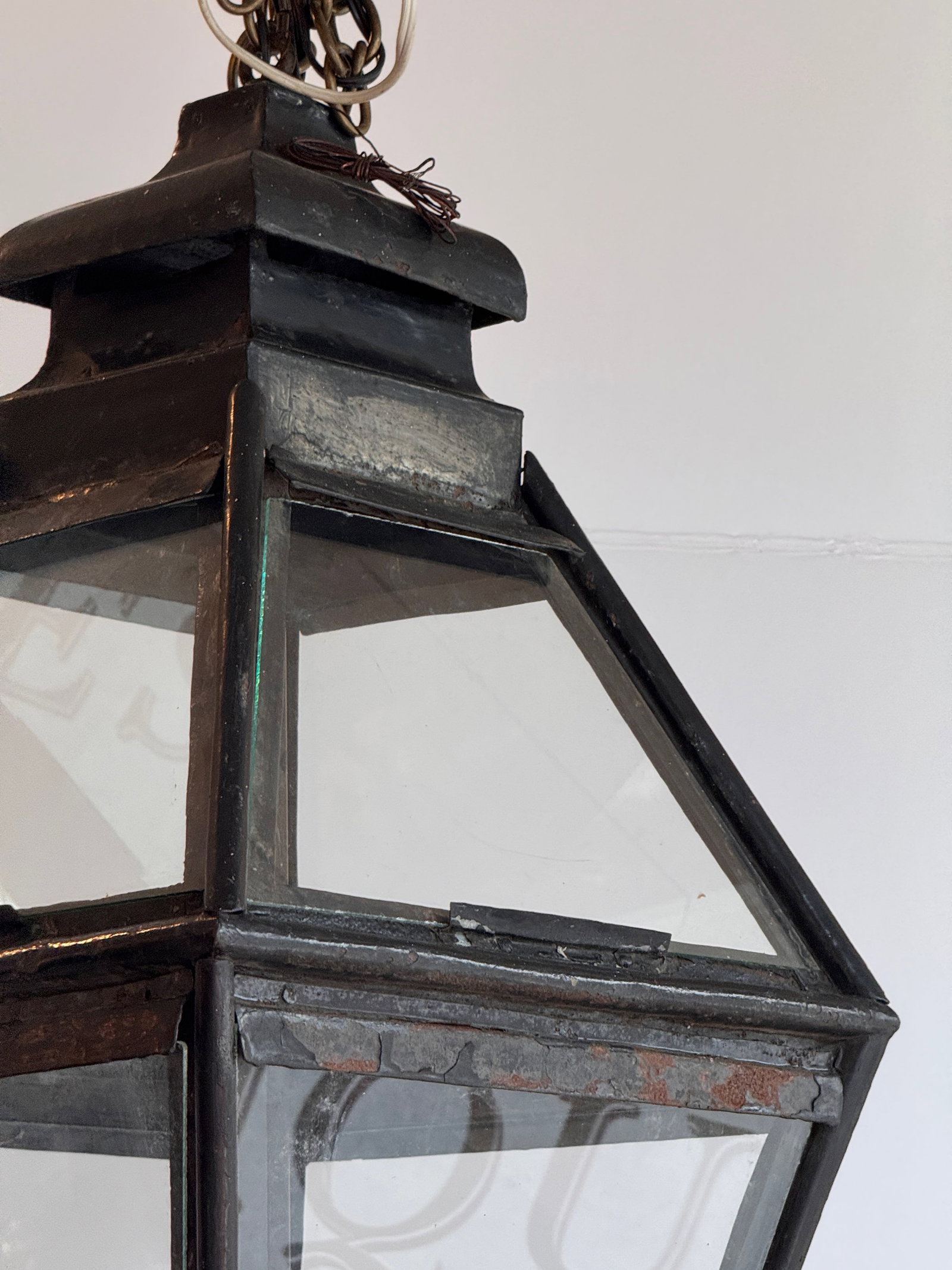 Antique Converted Hanging Lantern - 5