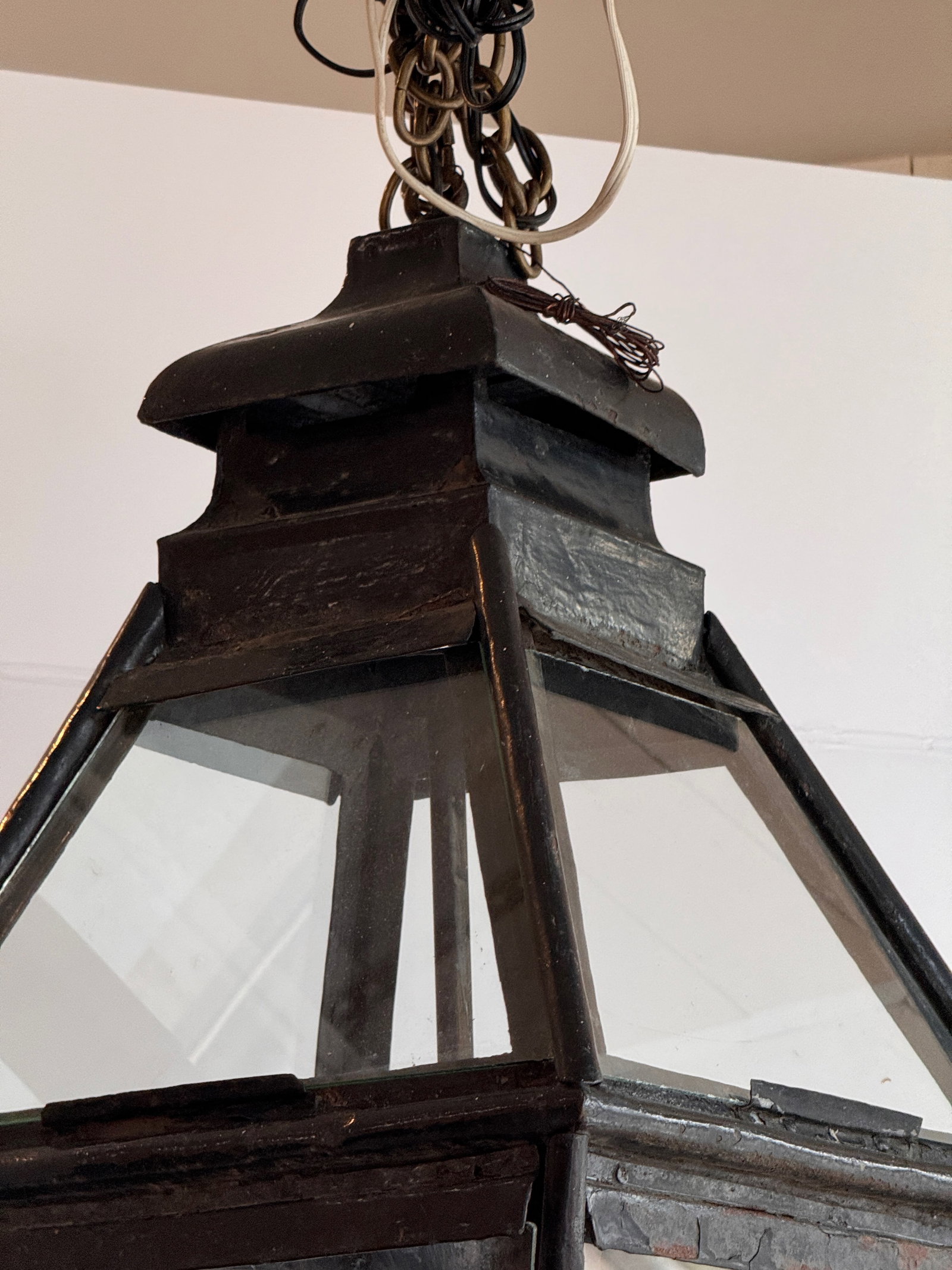 Antique Converted Hanging Lantern - 6