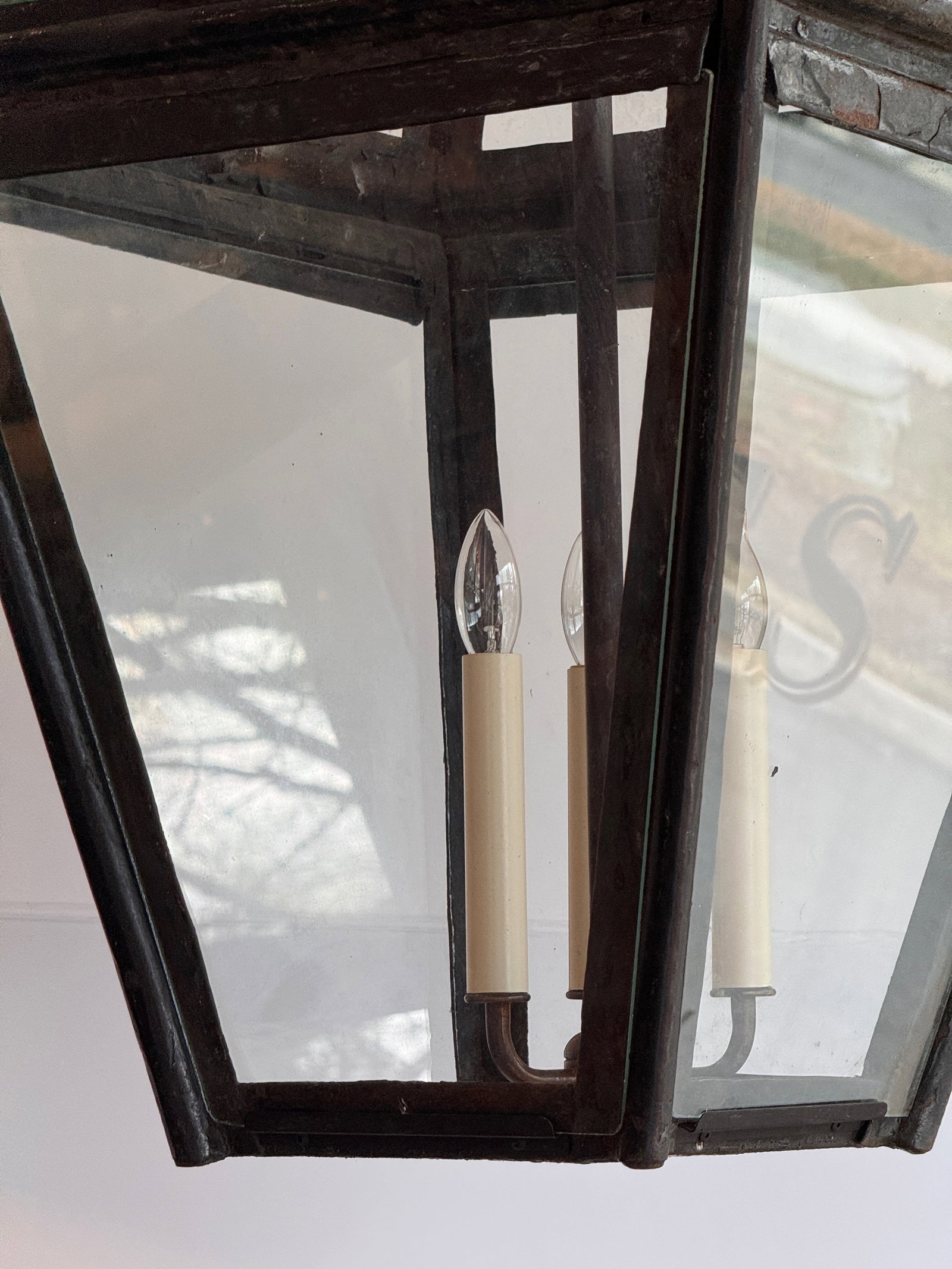 Antique Converted Hanging Lantern - 7