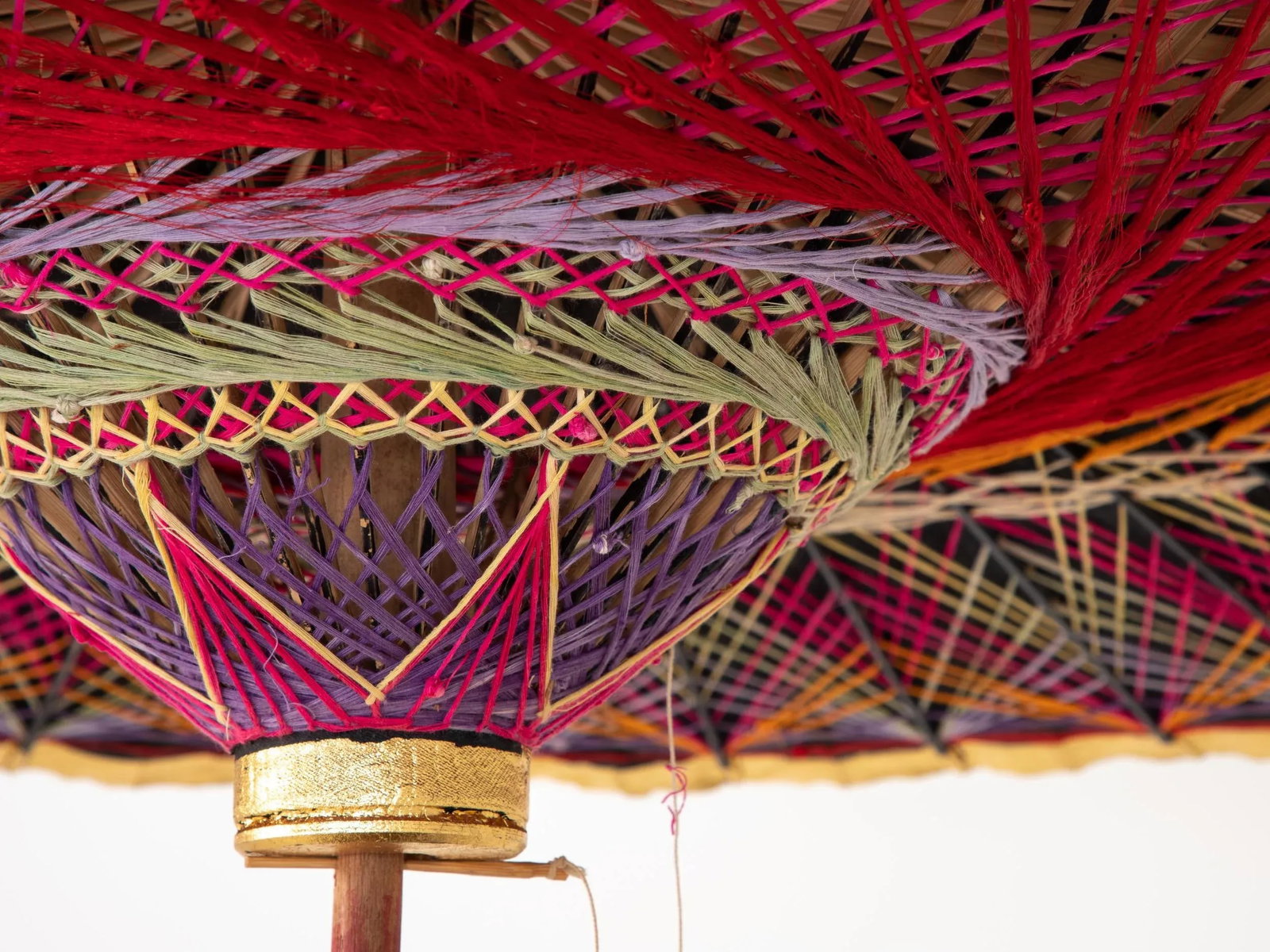 Gold Umbrella With Rainbow Accent - 10