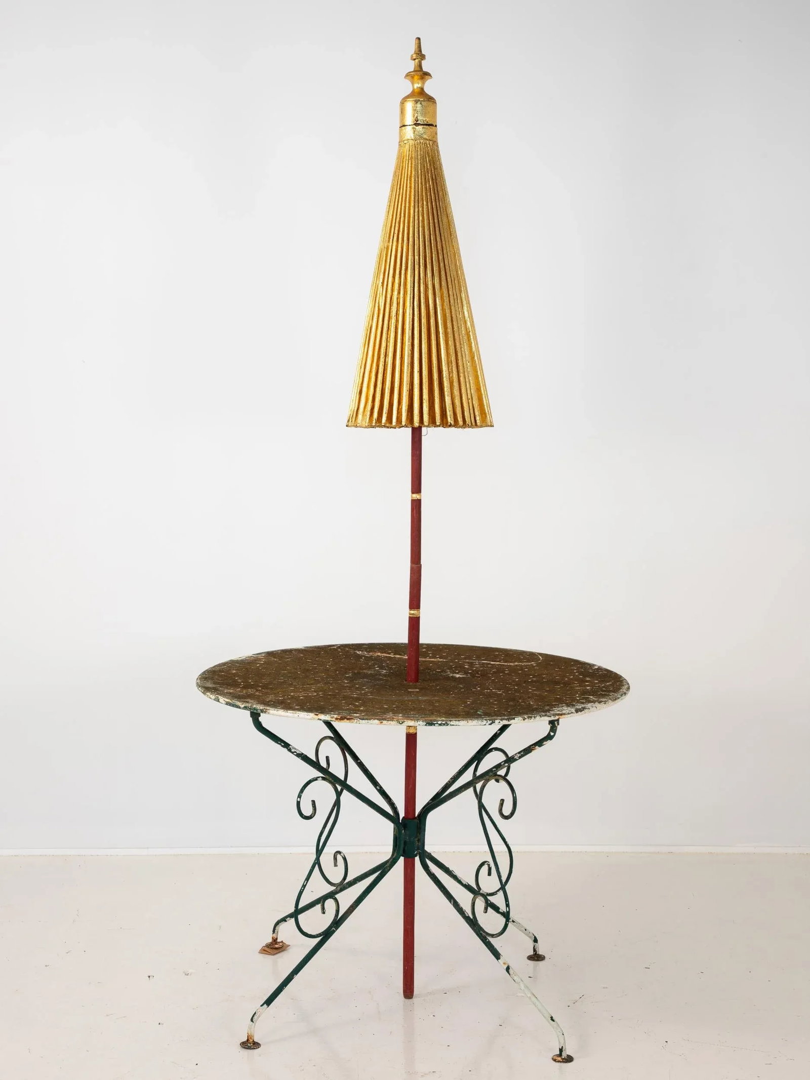 Gold Umbrella With Rainbow Accent - 11