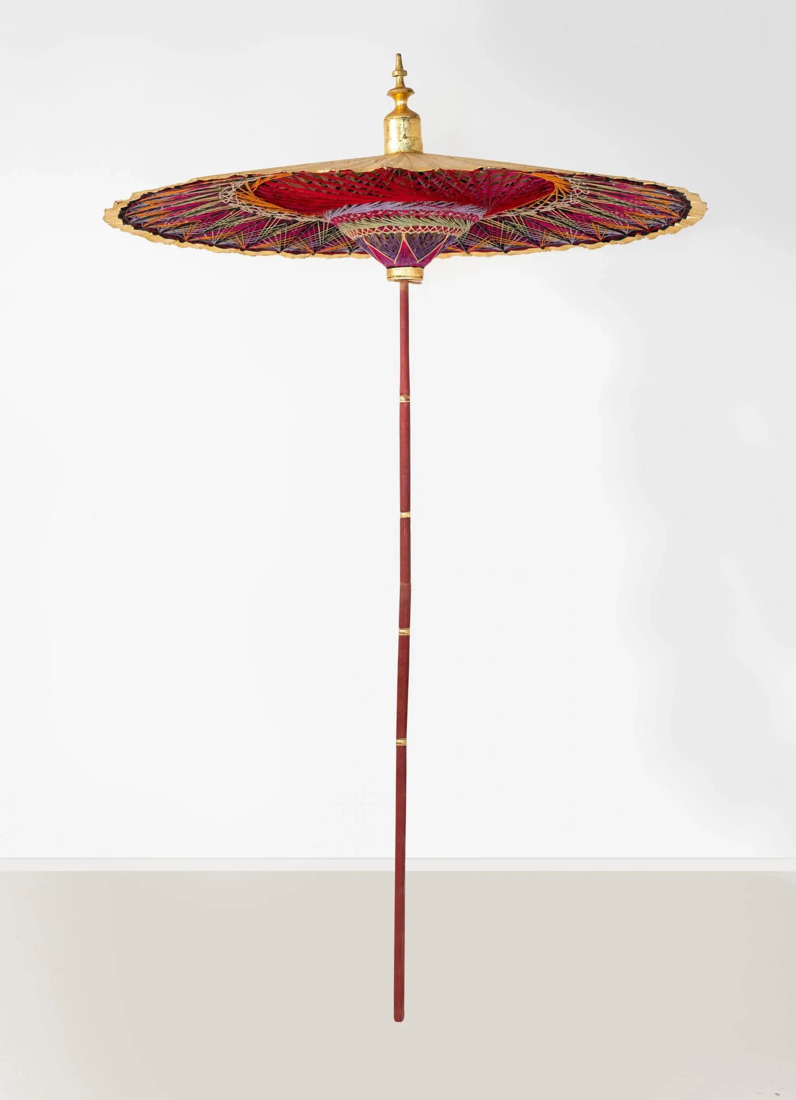 Gold Umbrella With Rainbow Accent - 12