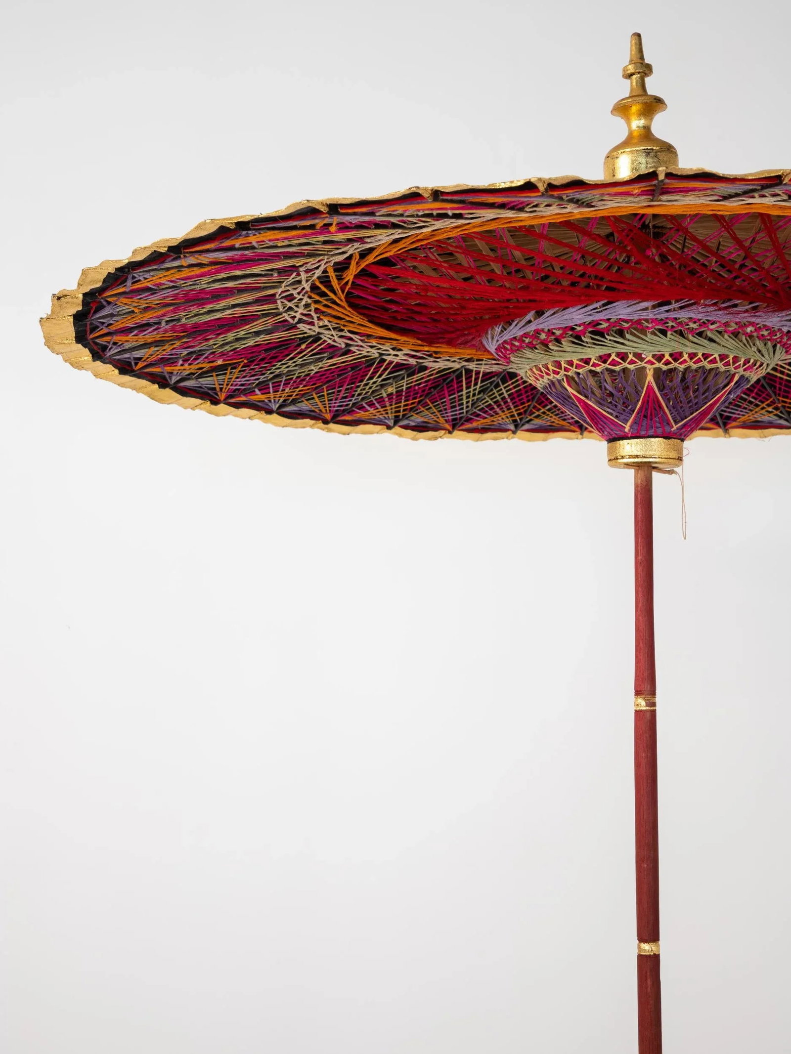 Gold Umbrella With Rainbow Accent - 3