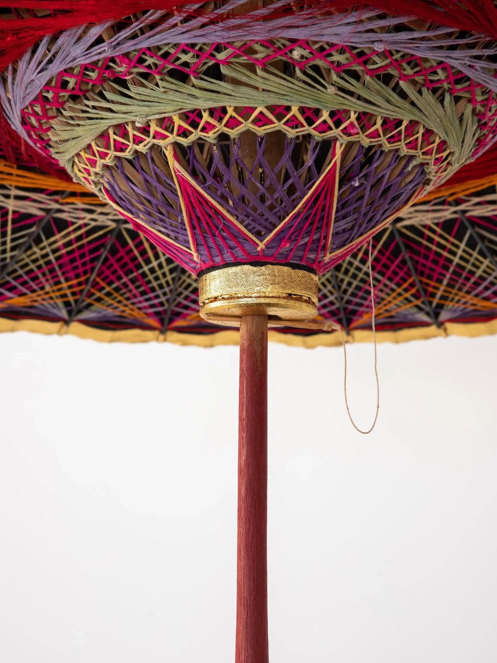 Gold Umbrella With Rainbow Accent - 4
