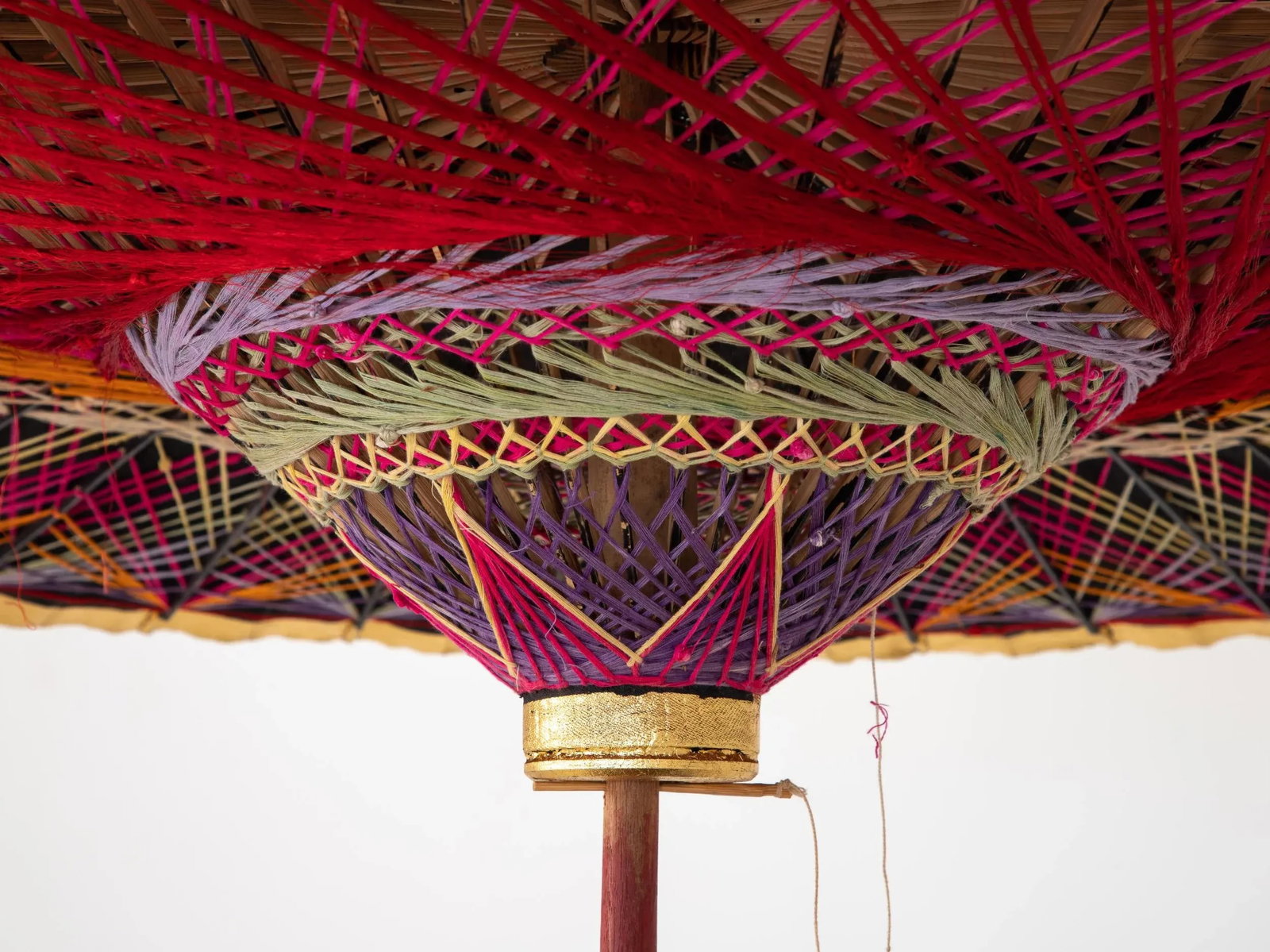 Gold Umbrella With Rainbow Accent - 7