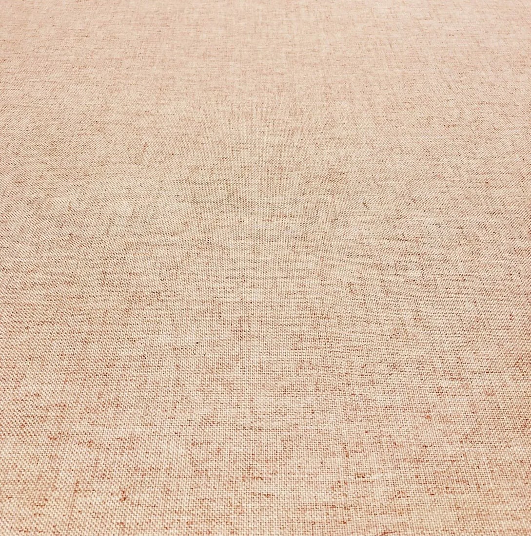 Caracole Linen Weave Blush Pink Multipurpose Fabric - 37.5 Yards: This solid linen weave fabric from Caracole has a soft hand, a blushy pink and plum color scheme, and a classic linen look for drapery and upholstery applications. This fabric is a first quality good