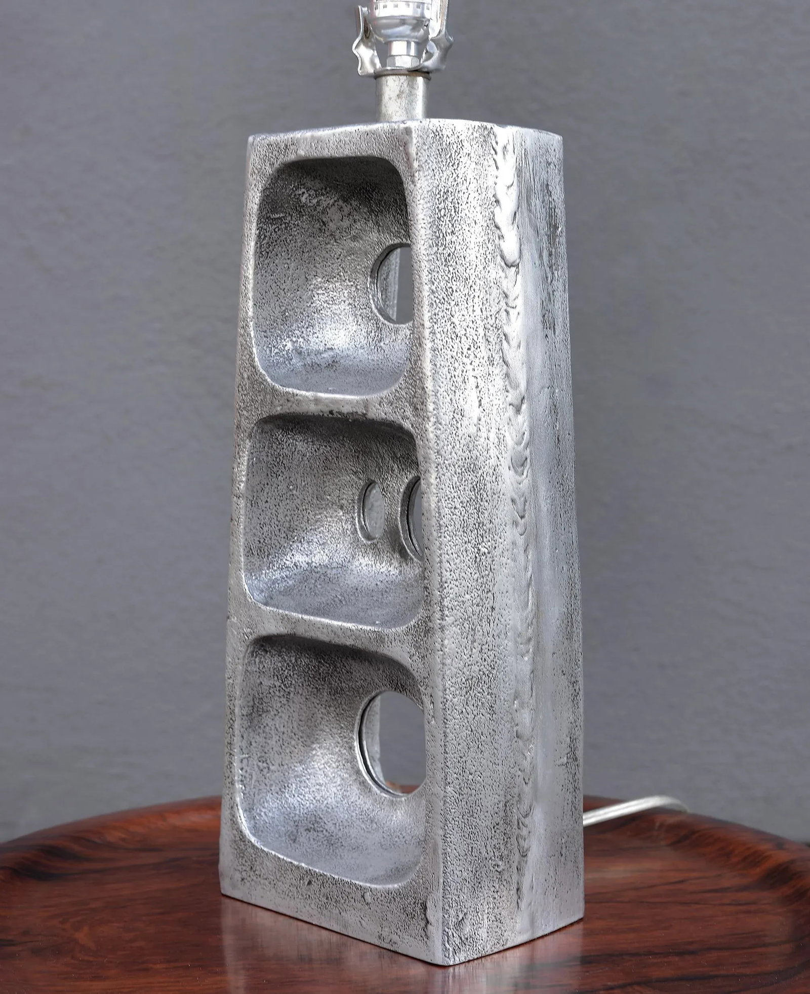 Arteriors Abstract Brutalist Style Metal Table Lamp - 5