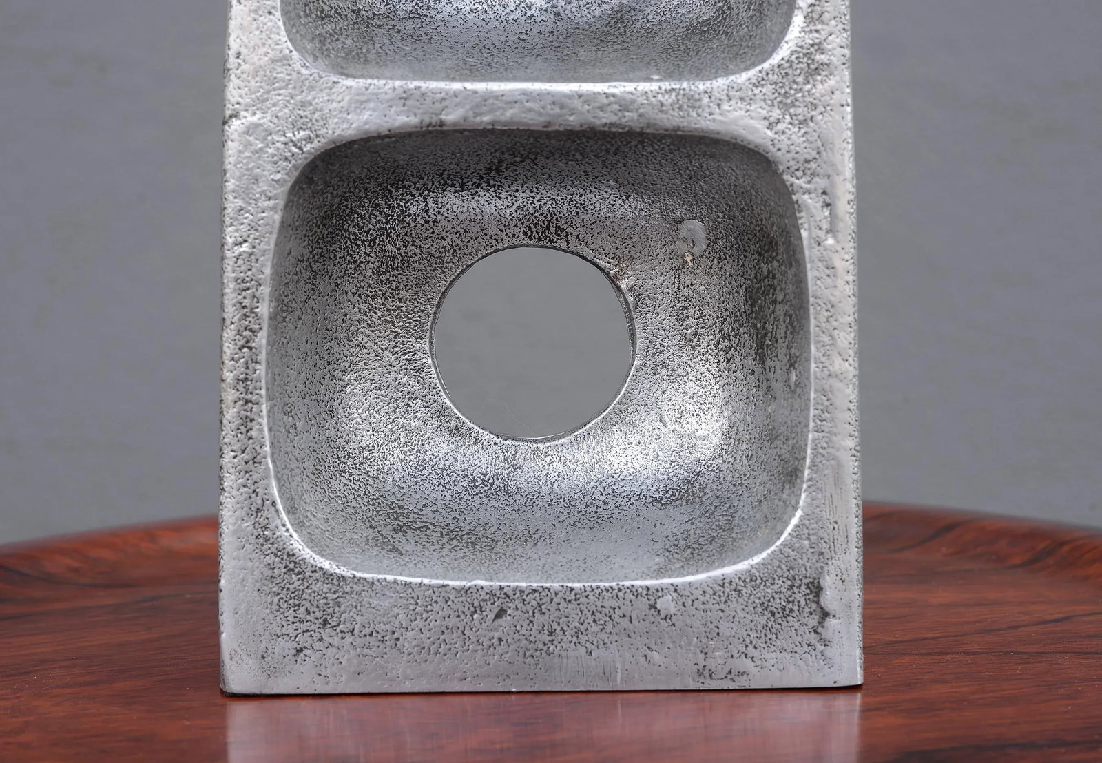 Arteriors Abstract Brutalist Style Metal Table Lamp - 9