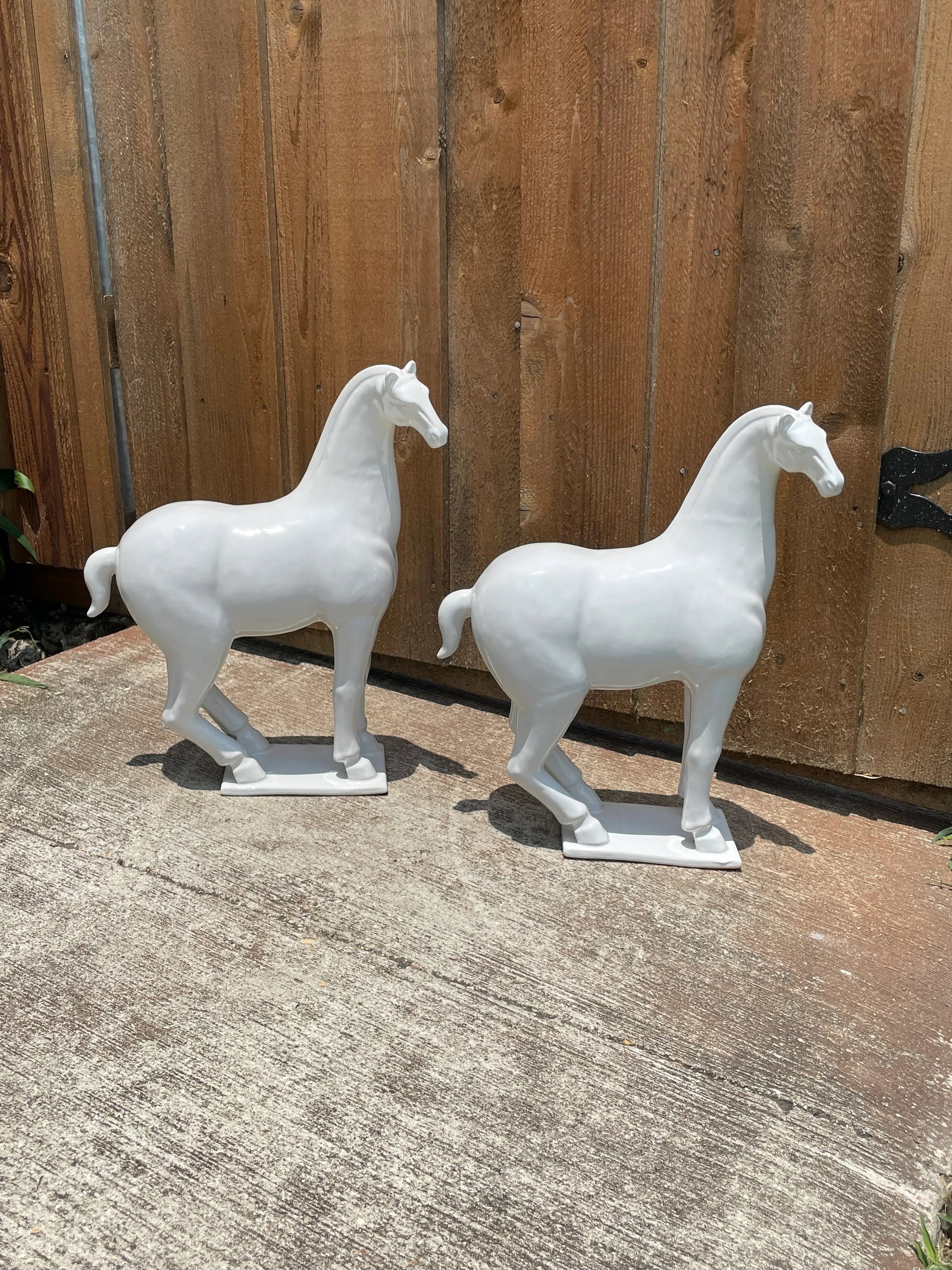 Ceramic Tang Horses - a Pair - 2
