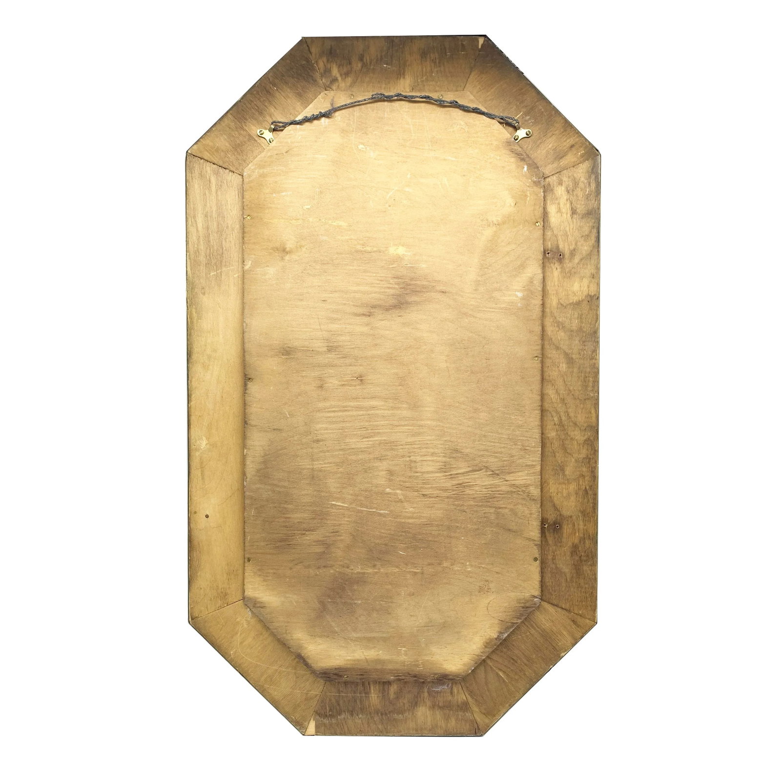 Arts and Crafts Repousse Brass Beveled Wall Mirror - 3