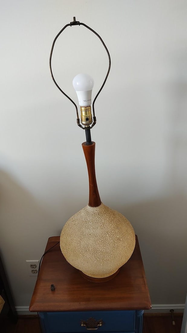 1950s Mid Century Modern Maria Kipp Lampshade and Lamp - 3