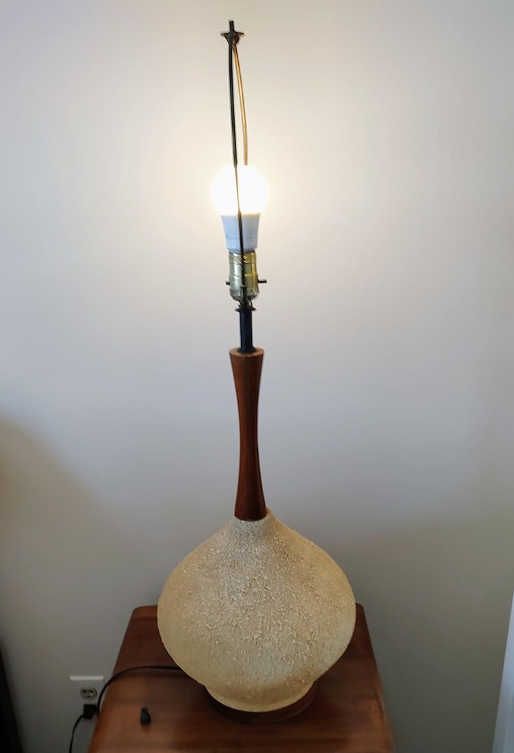 1950s Mid Century Modern Maria Kipp Lampshade and Lamp - 4