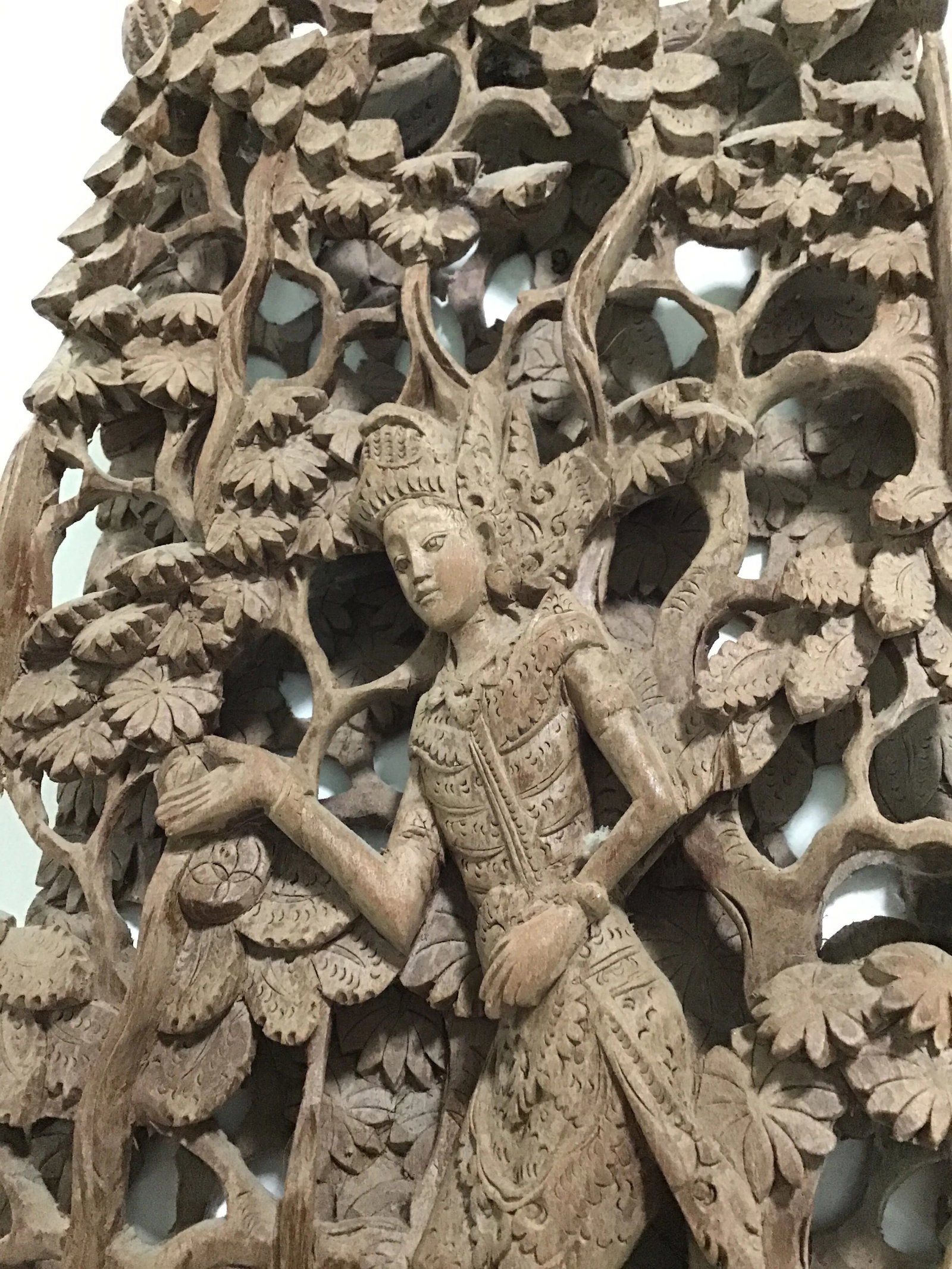 Balinese Hand Carved Hindu Goddess Woman Sculpture - 3