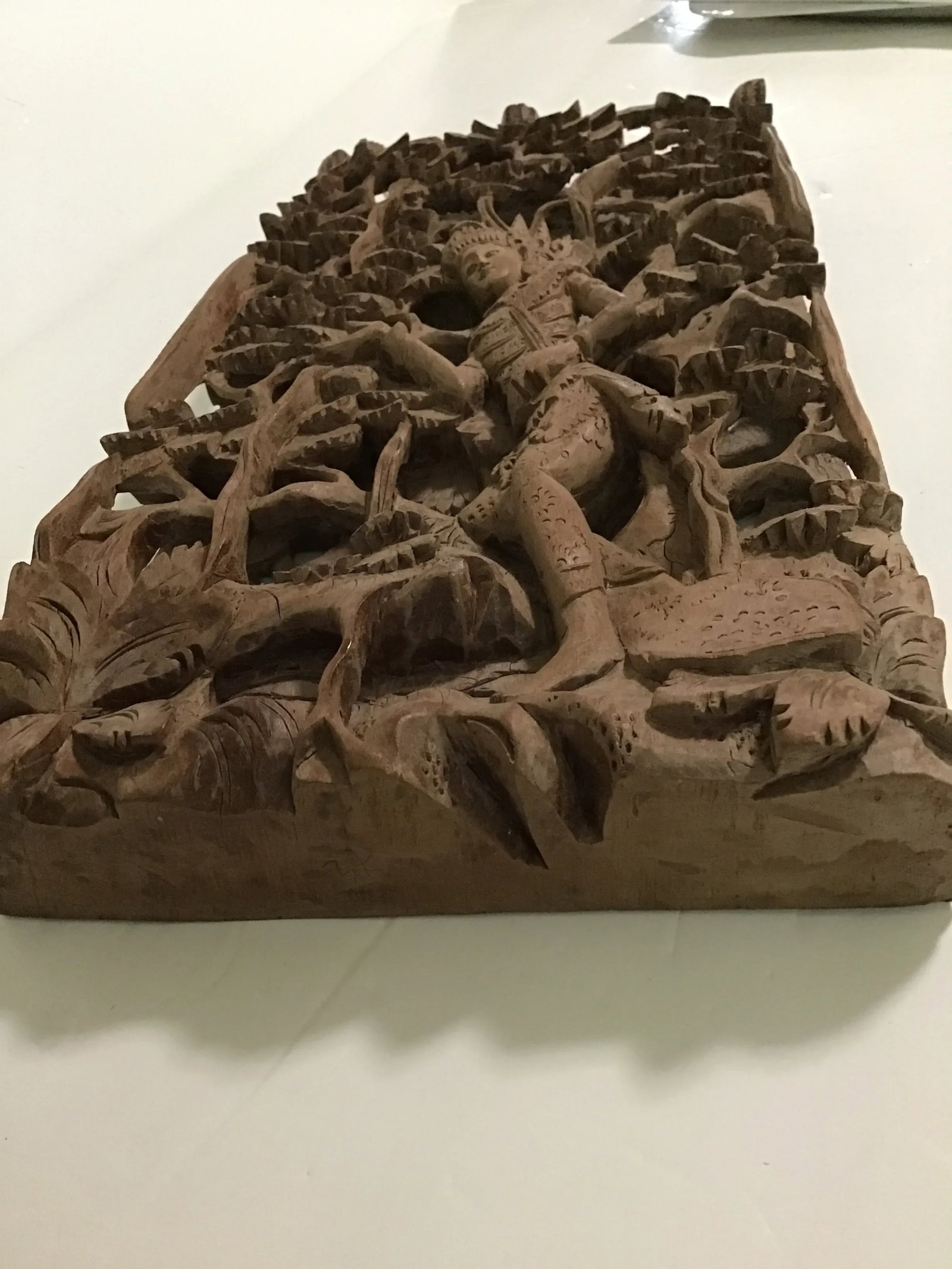 Balinese Hand Carved Hindu Goddess Woman Sculpture - 8