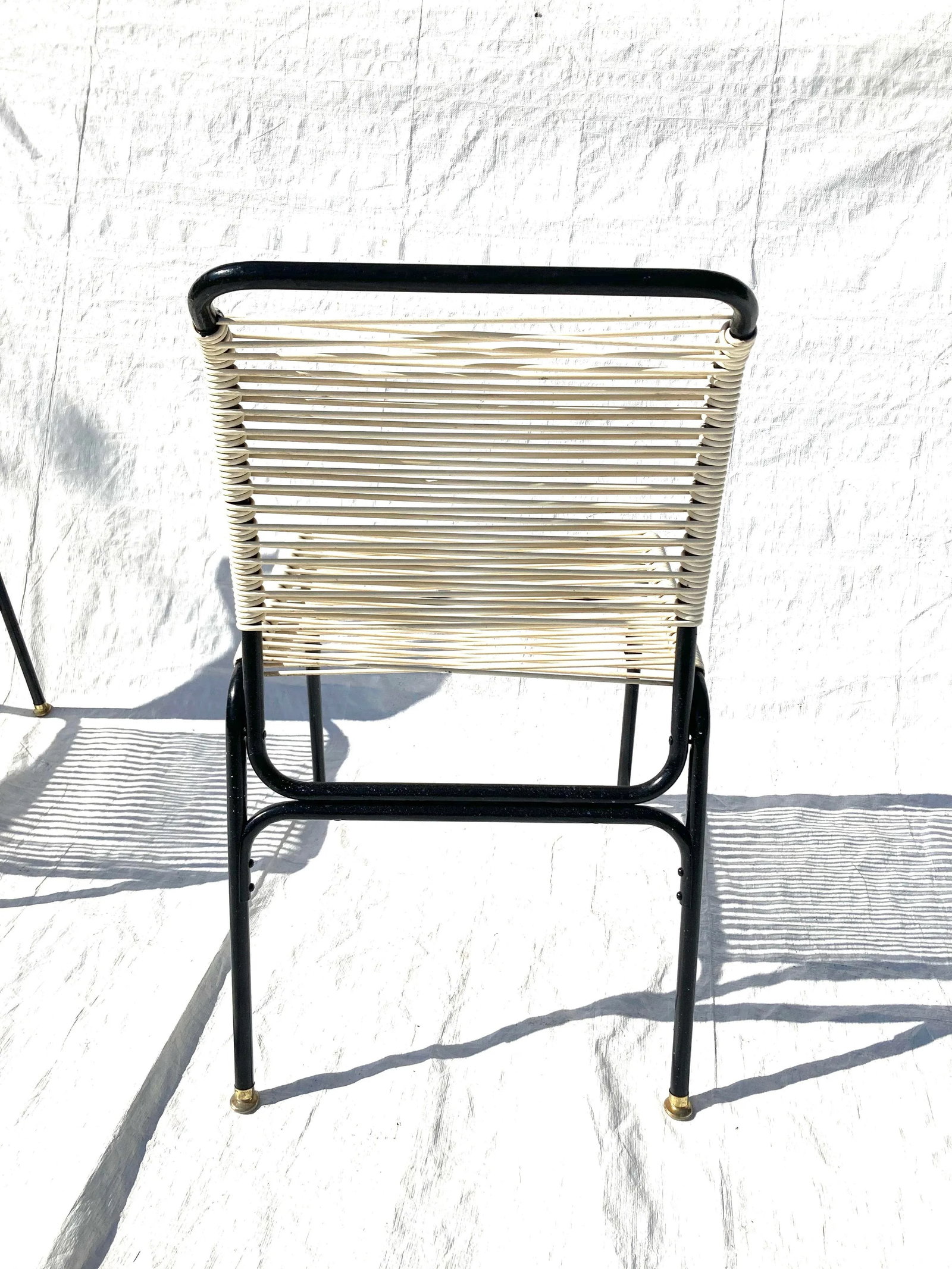 Vintage Spaghetti Chairs in Black & Beige - A Pair - 3