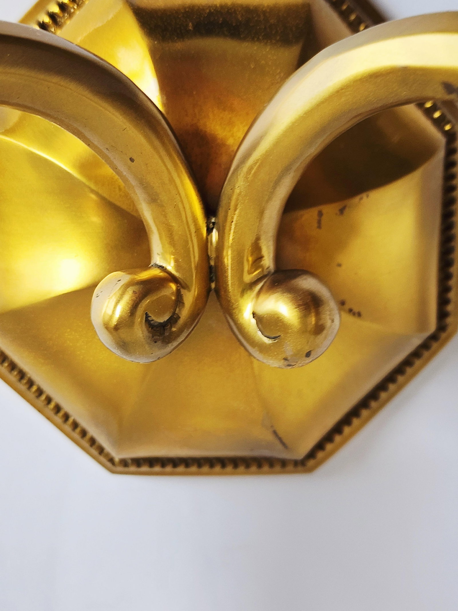 Early 20th Century Georgian Cast Brass Wall Sconces-a Pair - 11