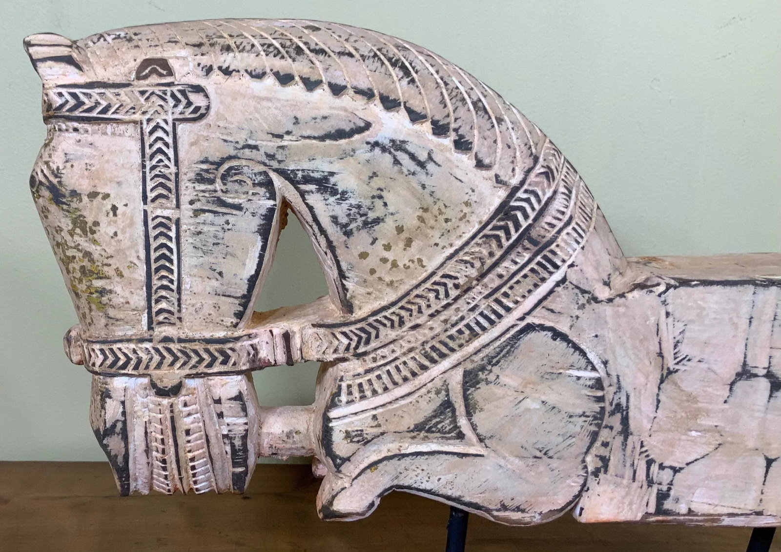 1960s Architectural Hand Carved Wood Horse - 5