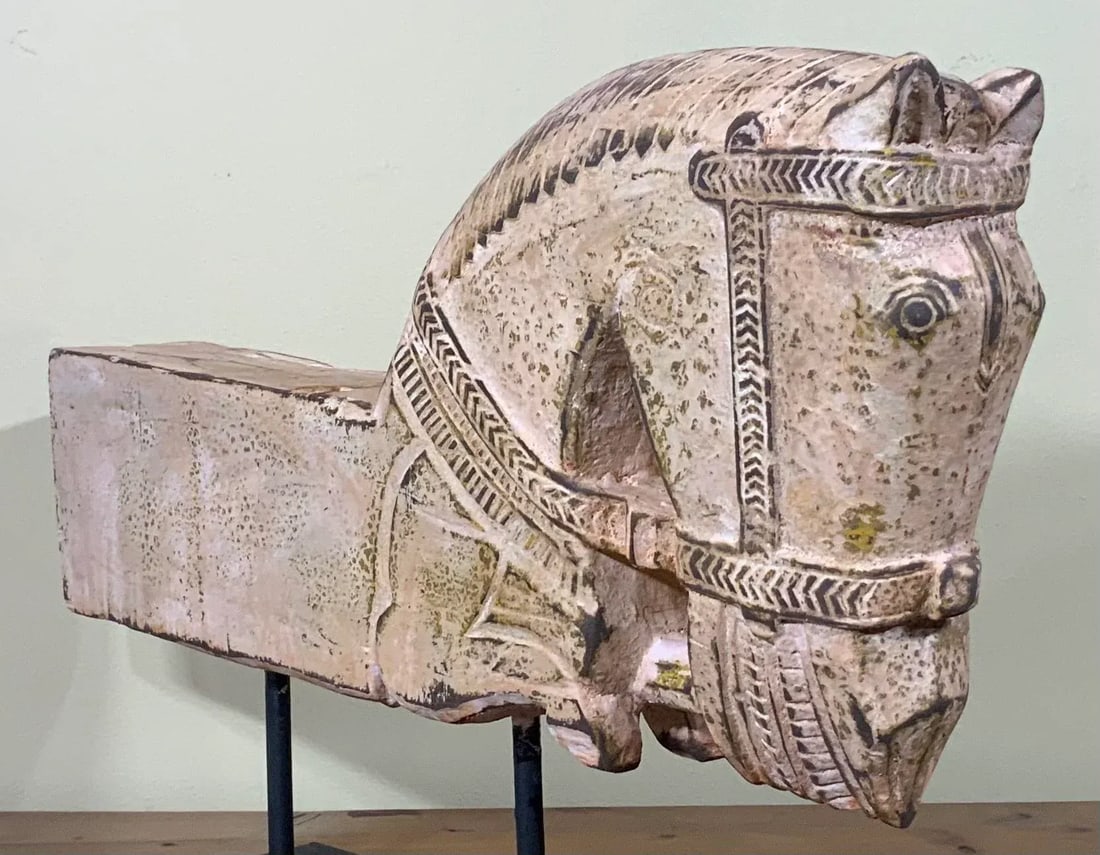 1960s Architectural Hand Carved Wood Horse - 9