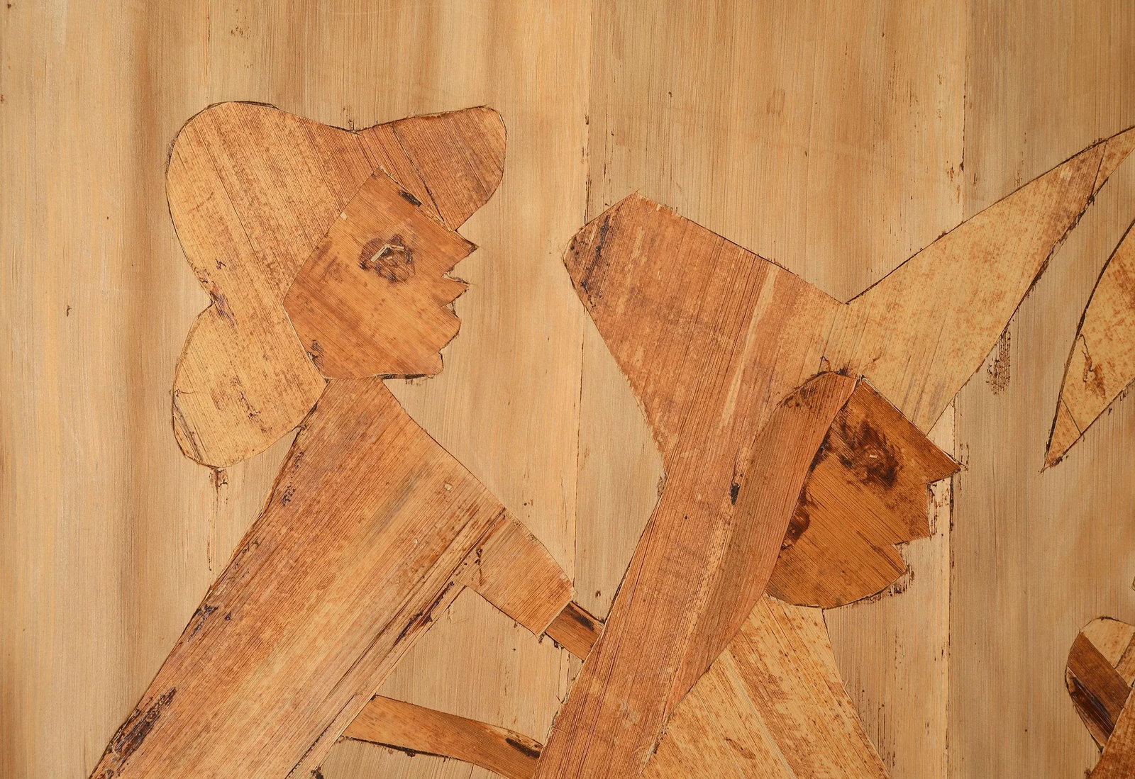 1960s Folk Art Plant Fiber Wall Hanging - 5