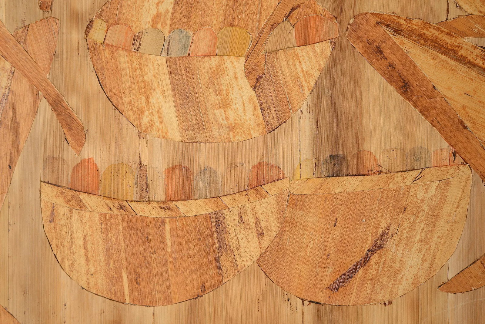 1960s Folk Art Plant Fiber Wall Hanging - 7