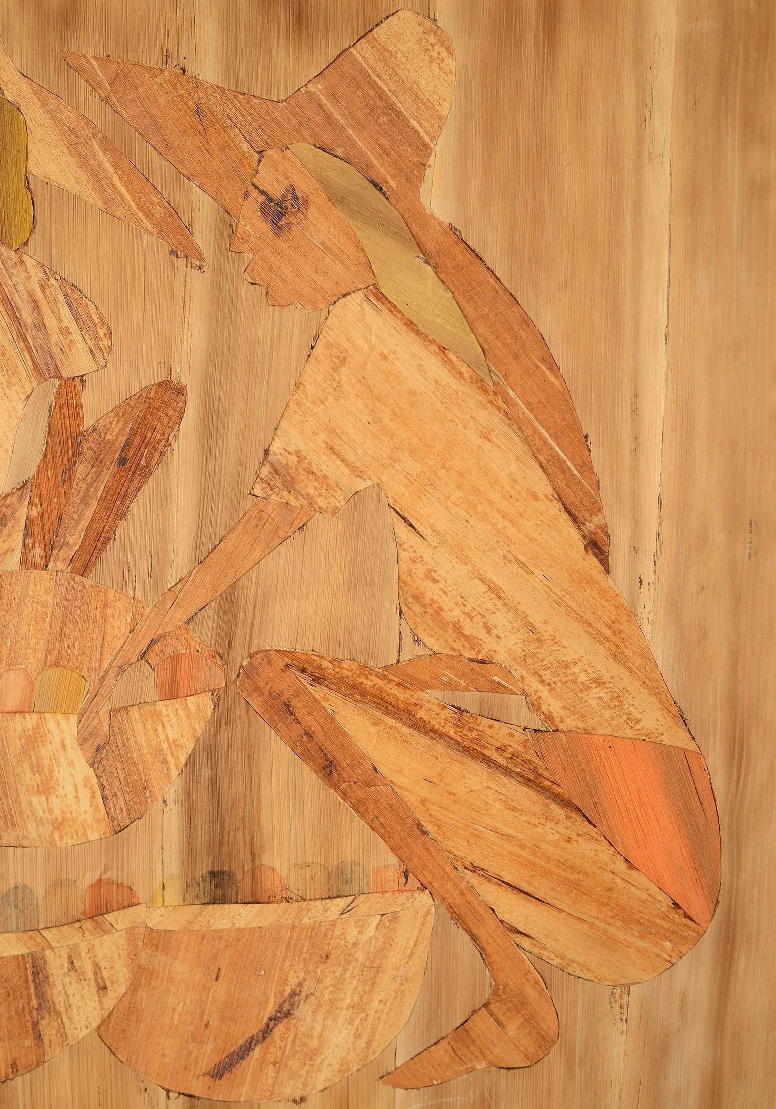 1960s Folk Art Plant Fiber Wall Hanging - 8