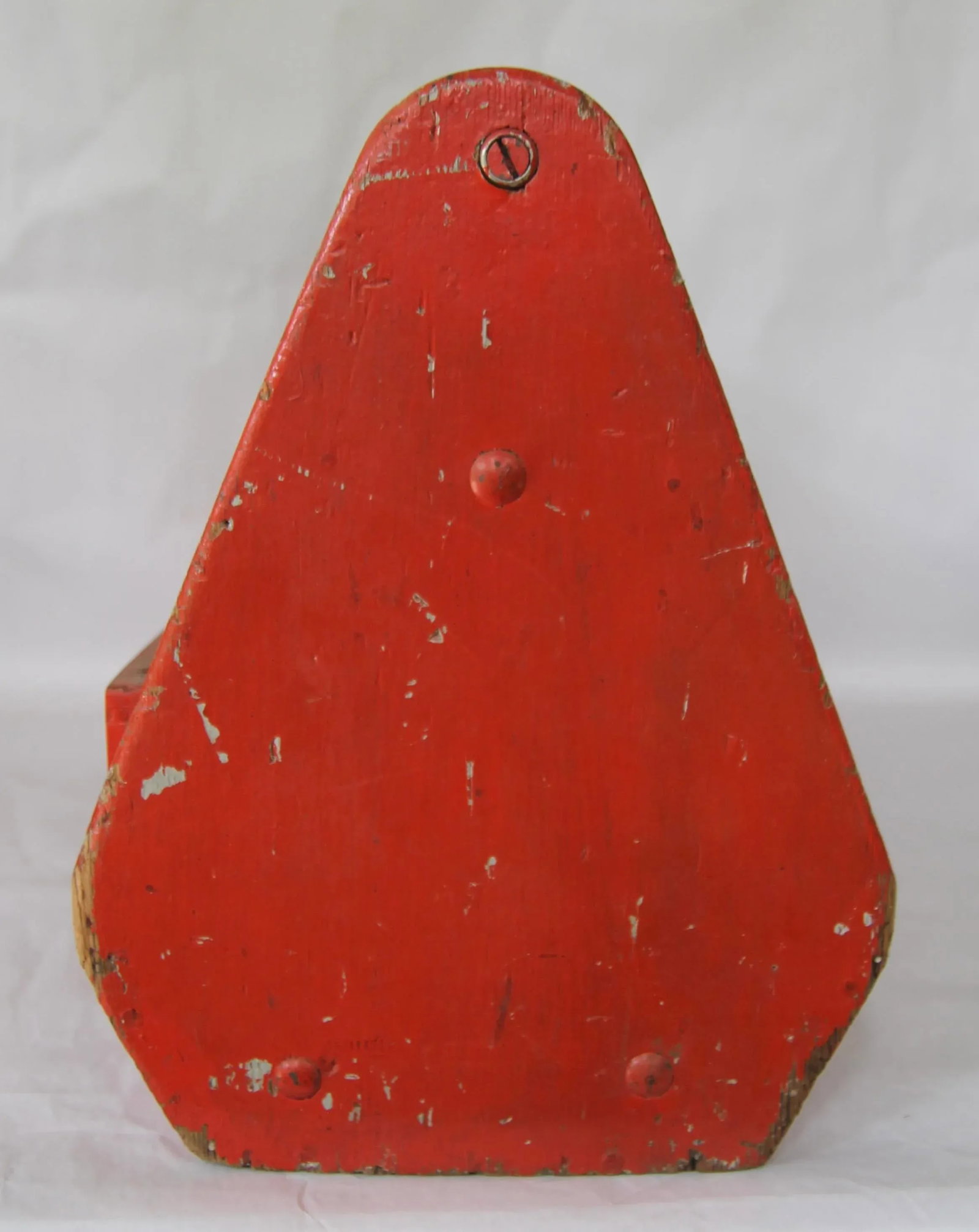 Vintage Red and Silver Wood Carryall - 7