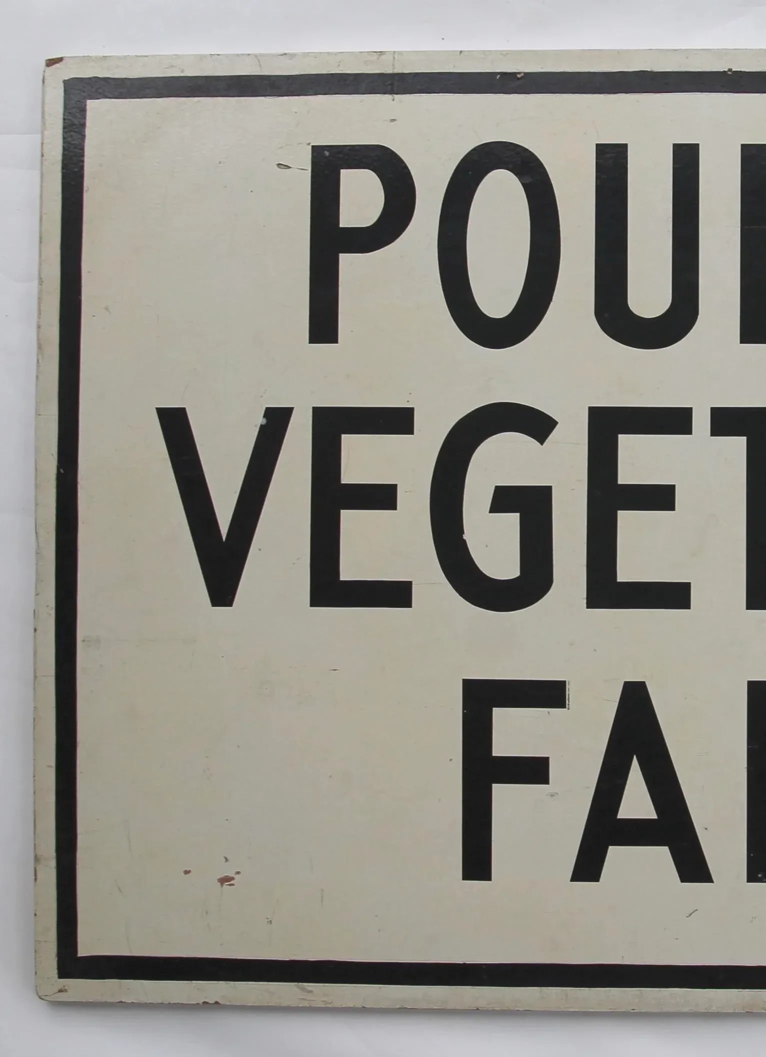 Vintage Poulins Vegetable Farm Stand Sign - 2