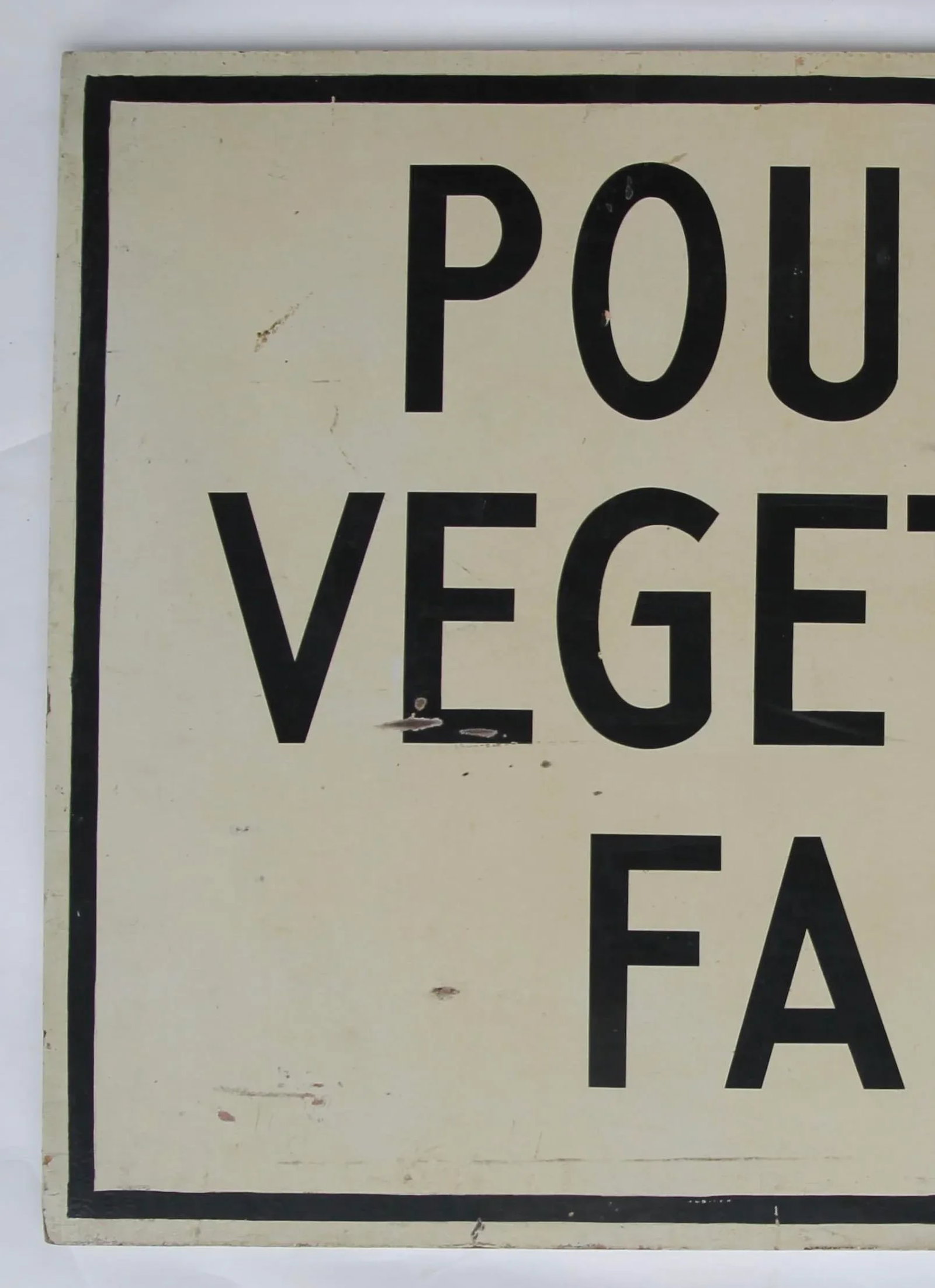 Vintage Poulins Vegetable Farm Stand Sign - 5