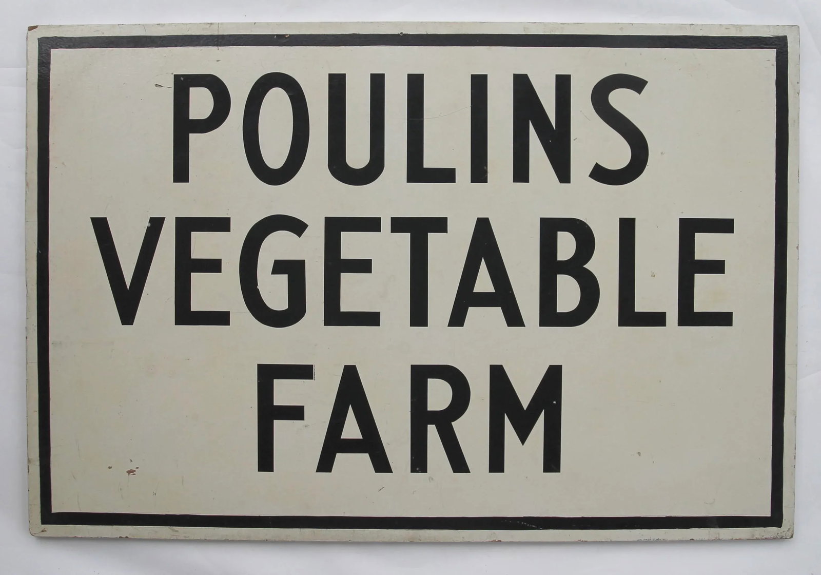 Vintage Poulins Vegetable Farm Stand Sign - 7