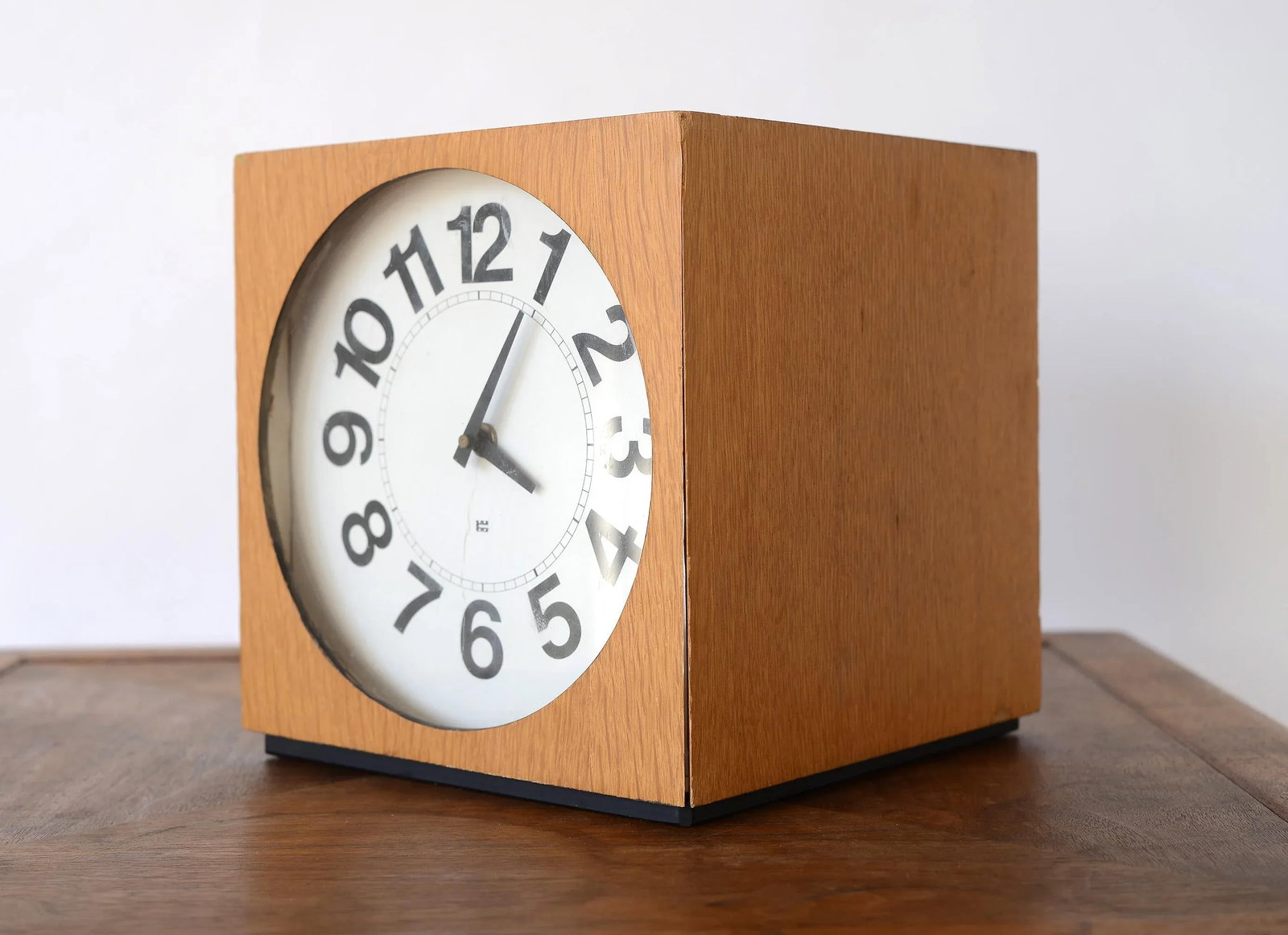 Vintage Danish Modern Washington Clock Works Cube Clock - 2