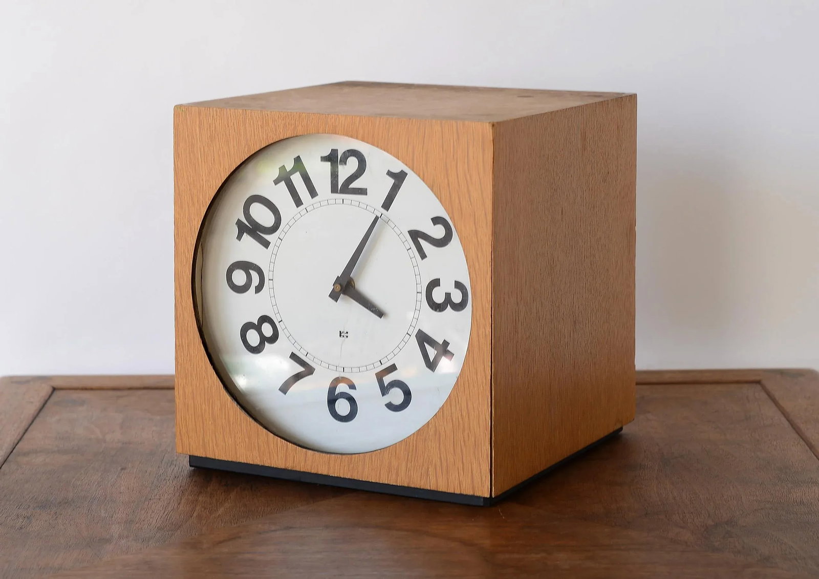 Vintage Danish Modern Washington Clock Works Cube Clock - 4